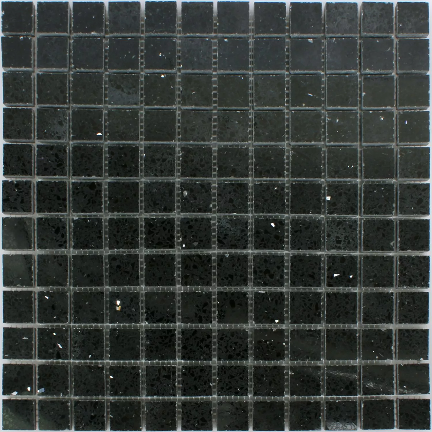 Sample Mosaic Tiles Quartz Resin Black 