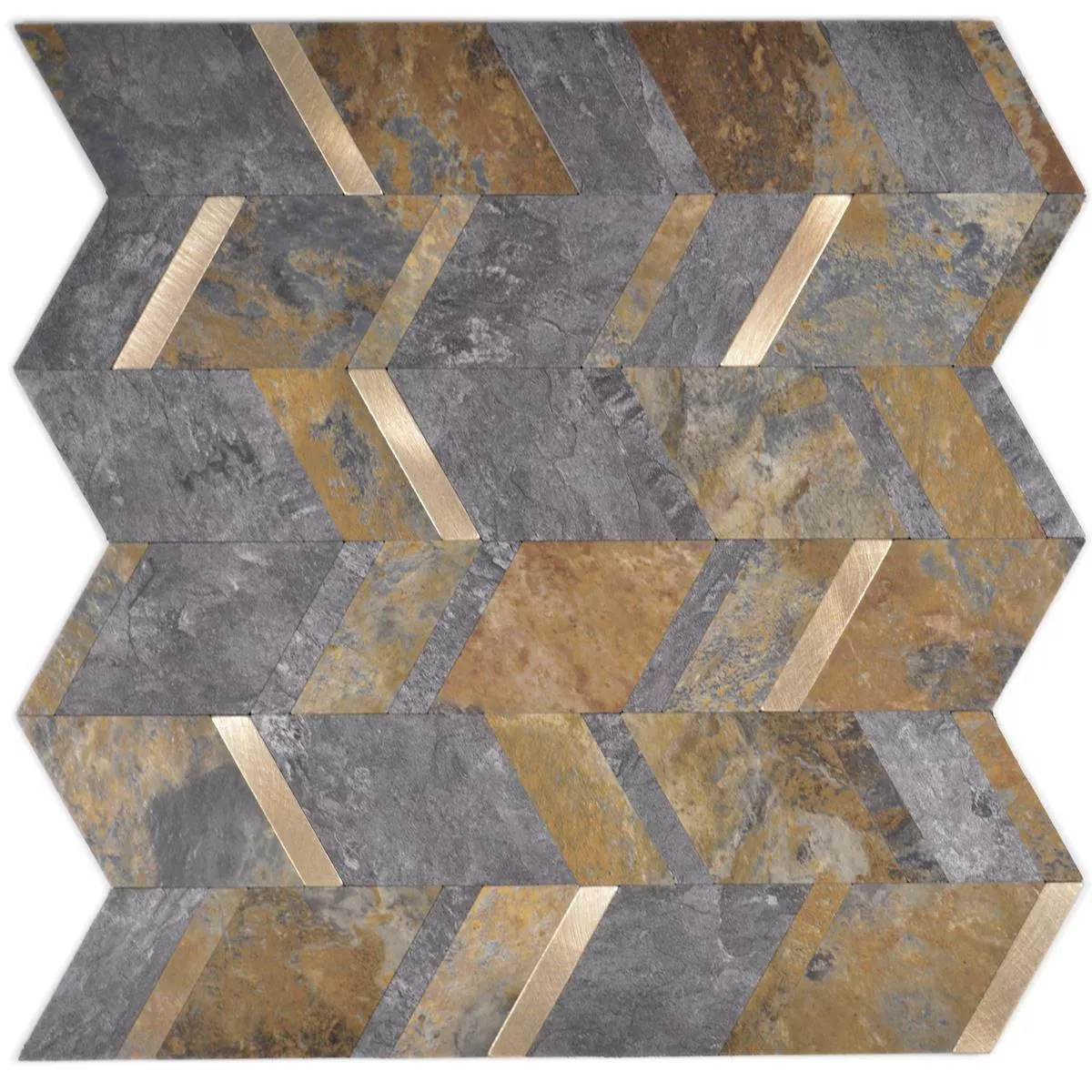 Sample Vinyl Mosaic Tiles Meridian Stone Optic Rustik Brown