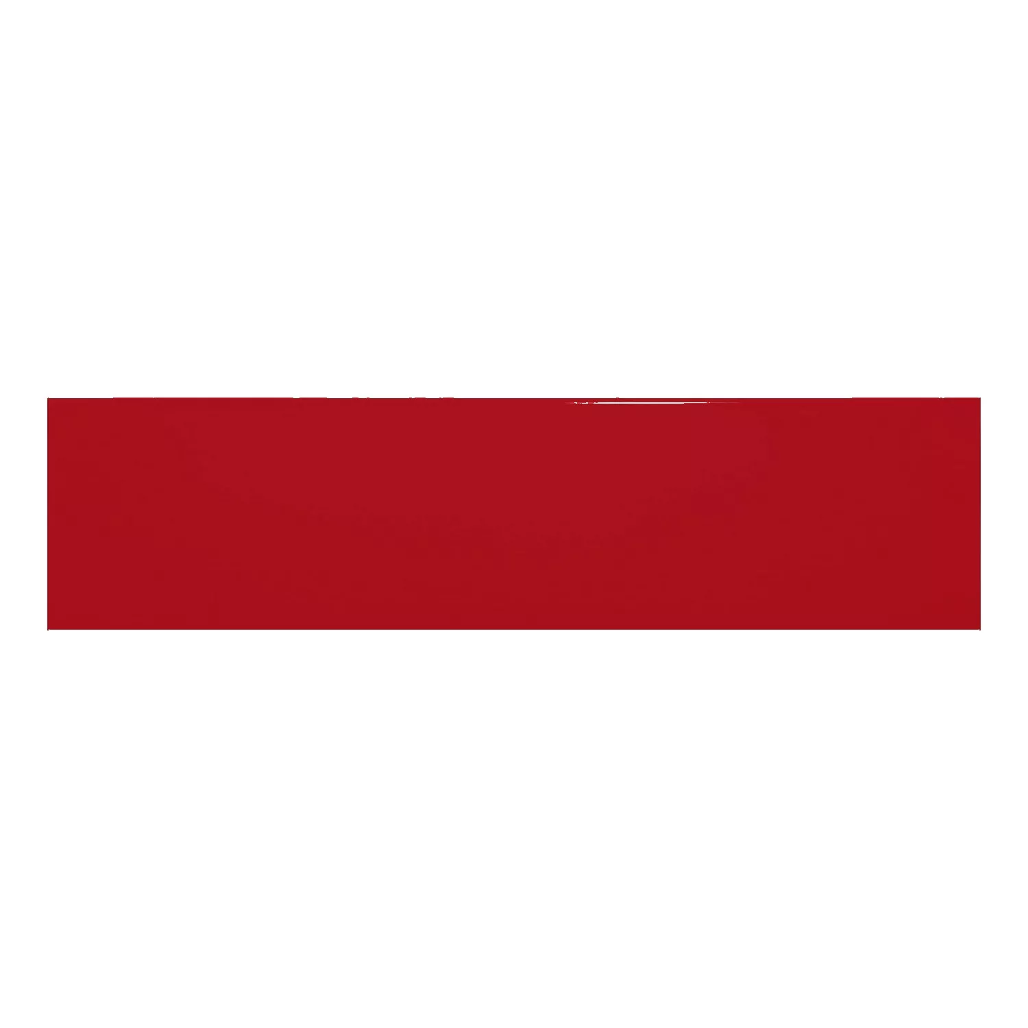 Metro tile Red Glossy 7,5x30 cm Without Facet Swissland Fuego
