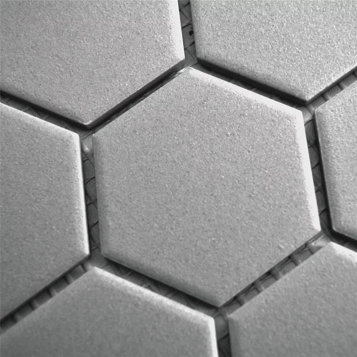 Sample Ceramic Mosaic Tiles Begomil Unglazed Dark Grey