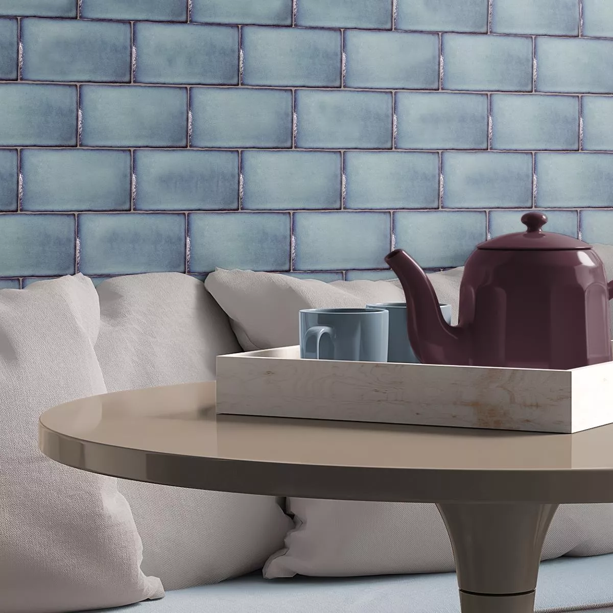 Metro Wall Tiles Zaragoza Blue 7,5x15cm