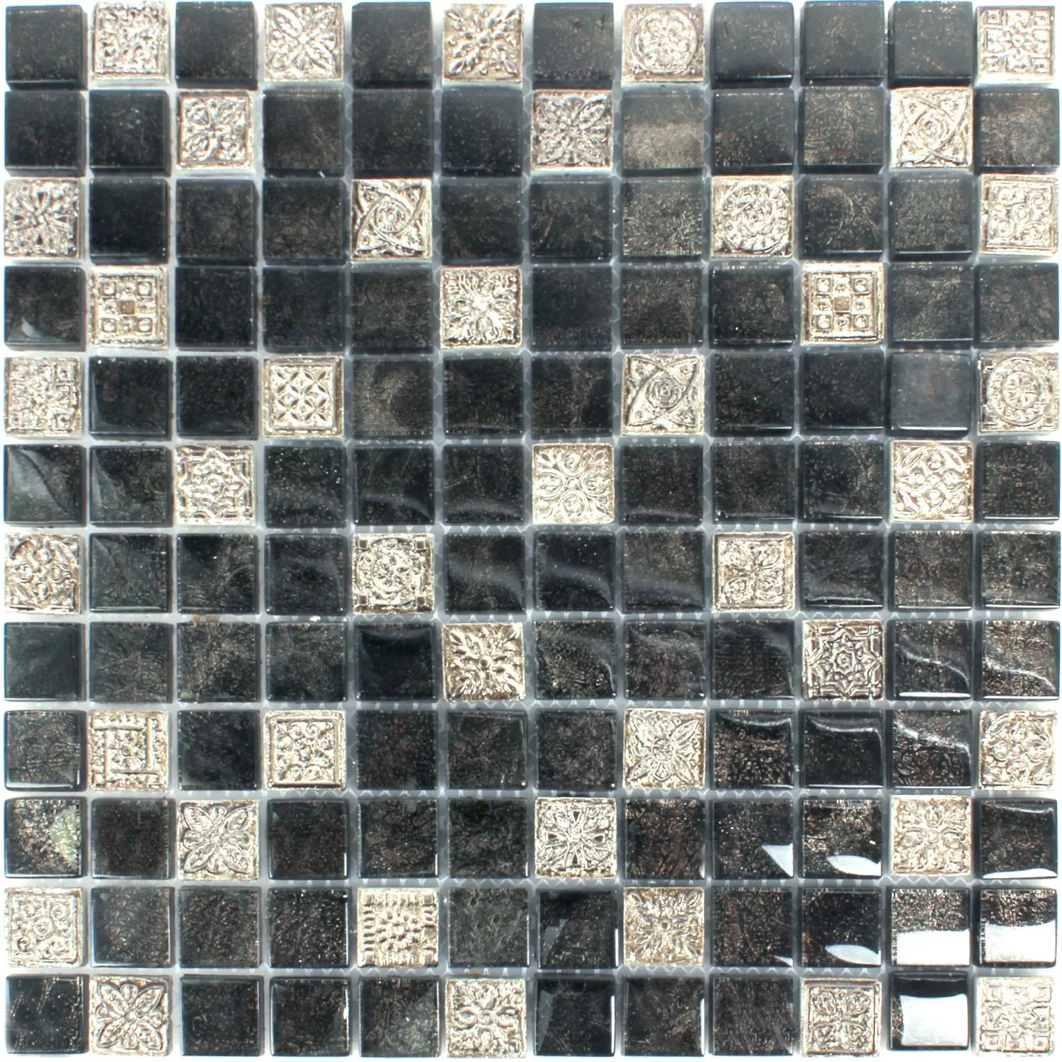 Mosaic Tiles Glass Natural Stone Coloniale Anthracite
