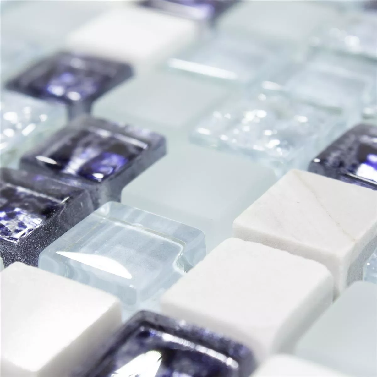 Sample Glass Mosaic Tiles Lexington Glass Material Mix Blue