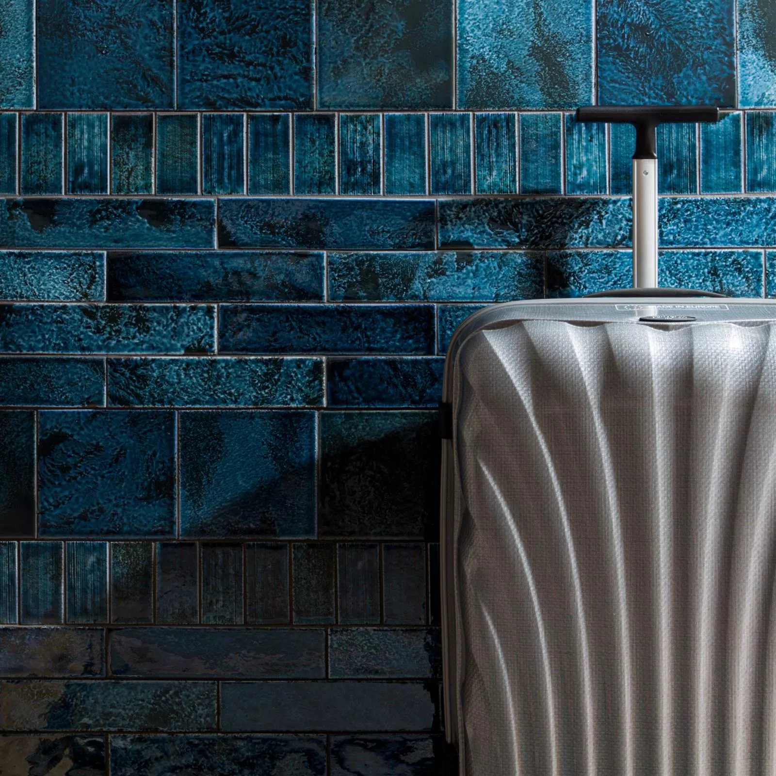 Sample Wall Tile Vanroy Waved 6x24cm Blue