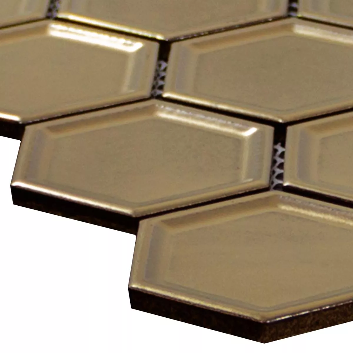 Ceramic Mosaic Tiles Stellaris Hexagon Bronze Ceramic Mosaic Tiles Stellaris Hexagon Bronze