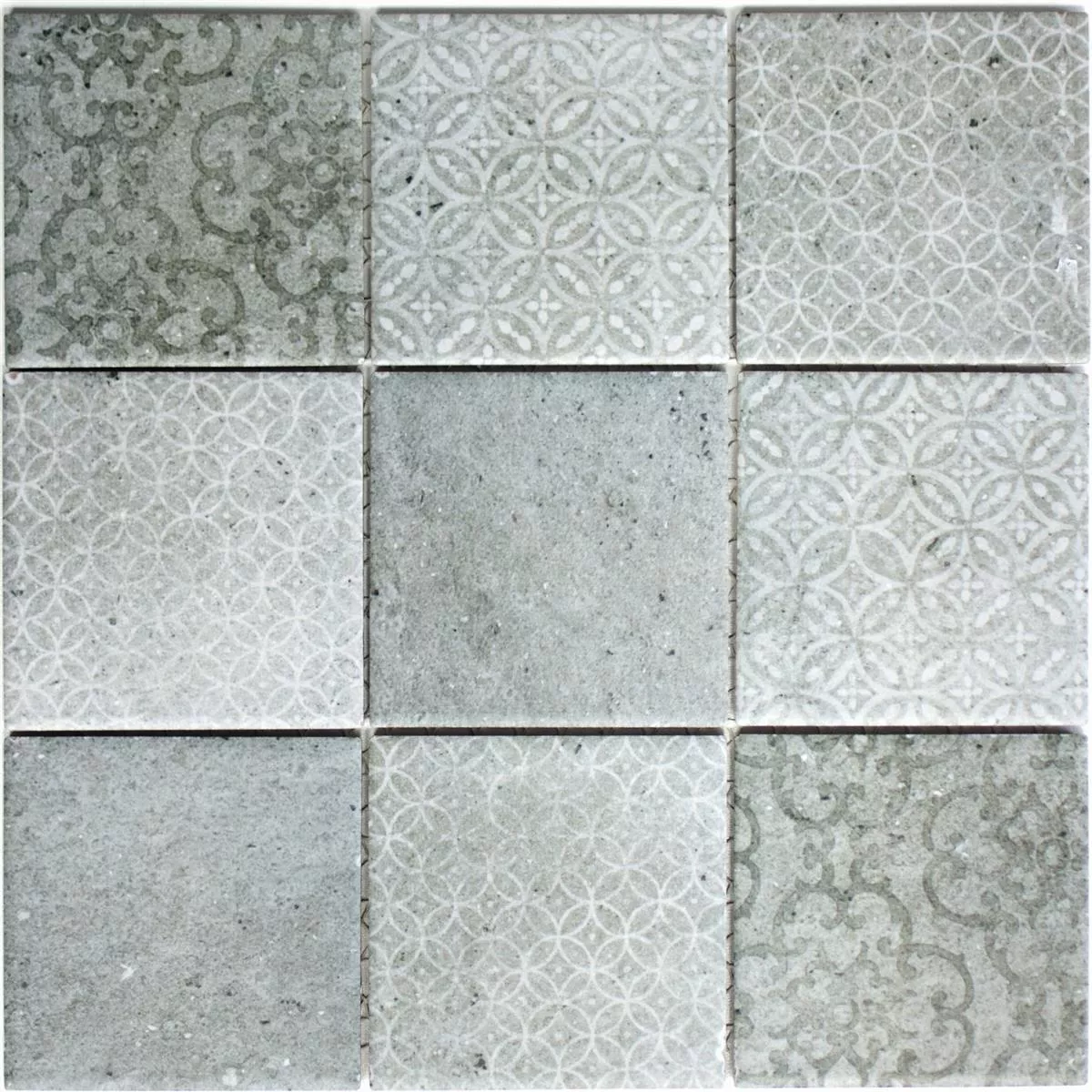 Ceramic Mosaic Tiles Campeche Cement Optic Grey