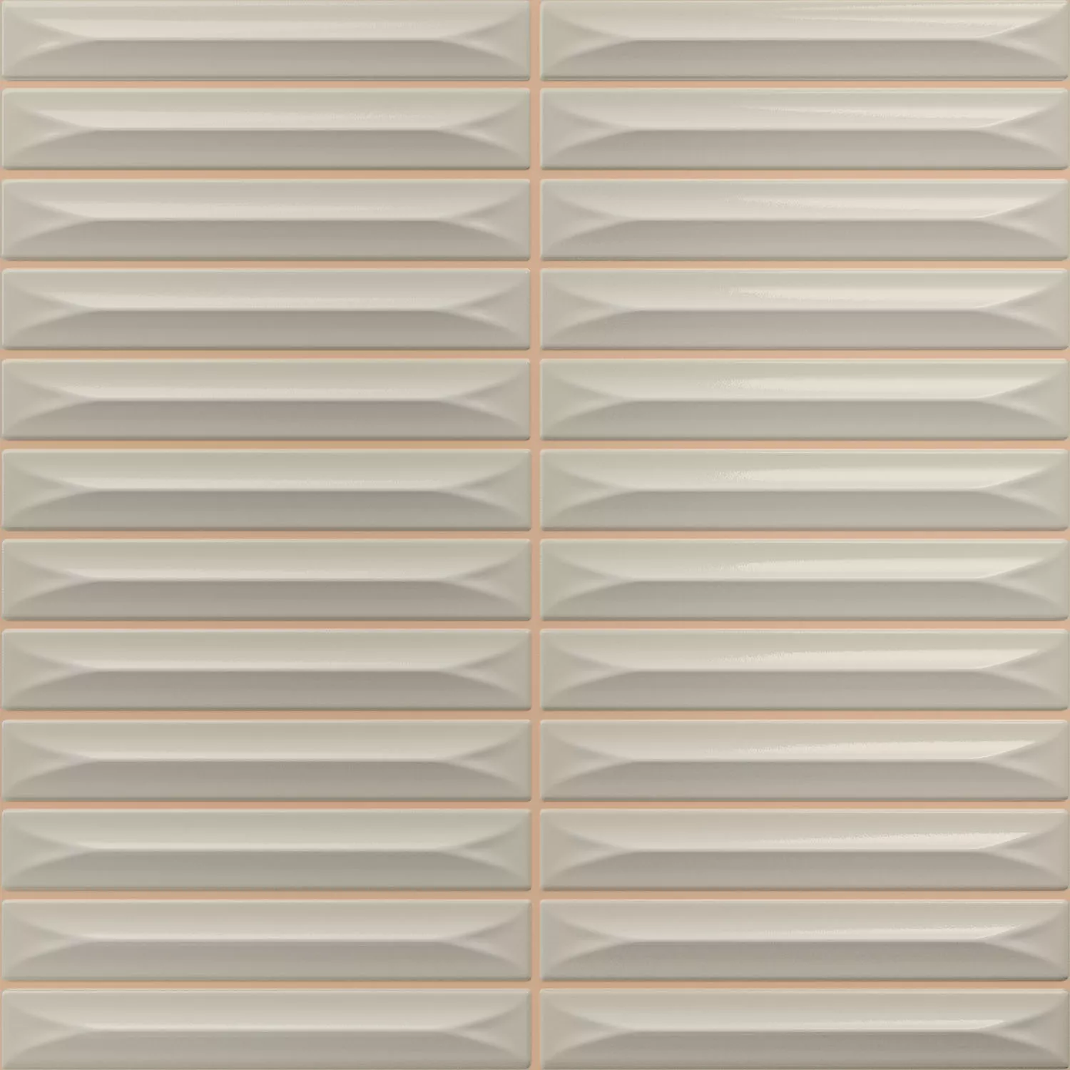 Bevel Greige Glossy Sticks 20x20 cm