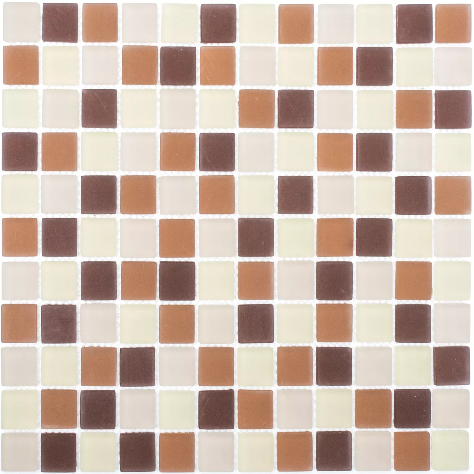 Glass Mosaic Tiles Aysha Brown Frosted Mat