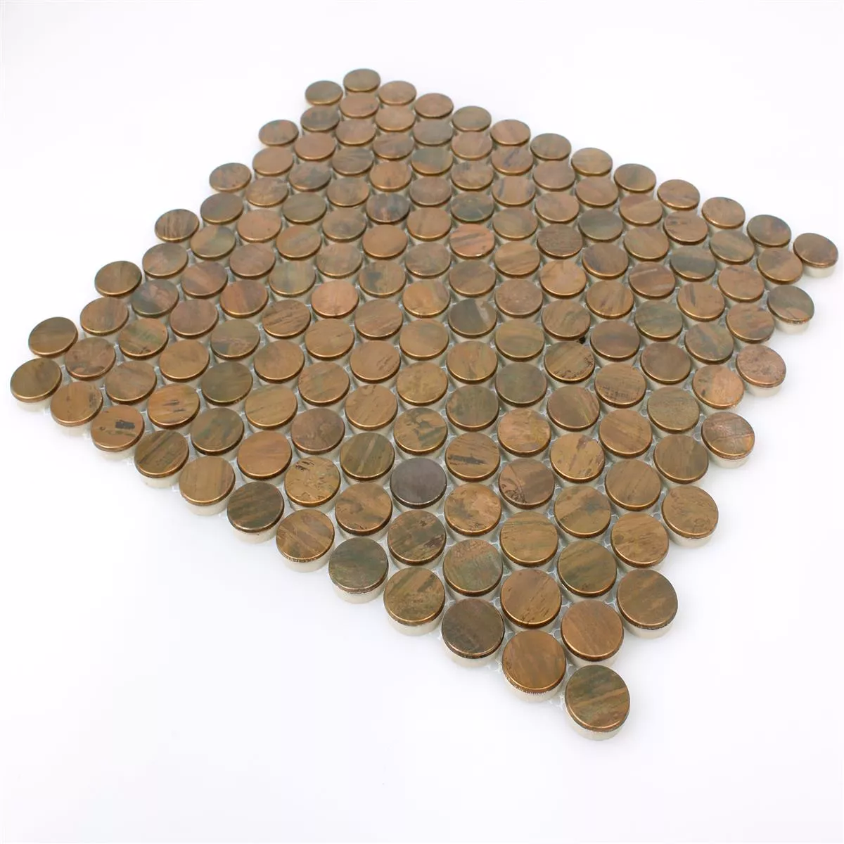 Sample Metal Copper Mosaic Tiles Myron Button
