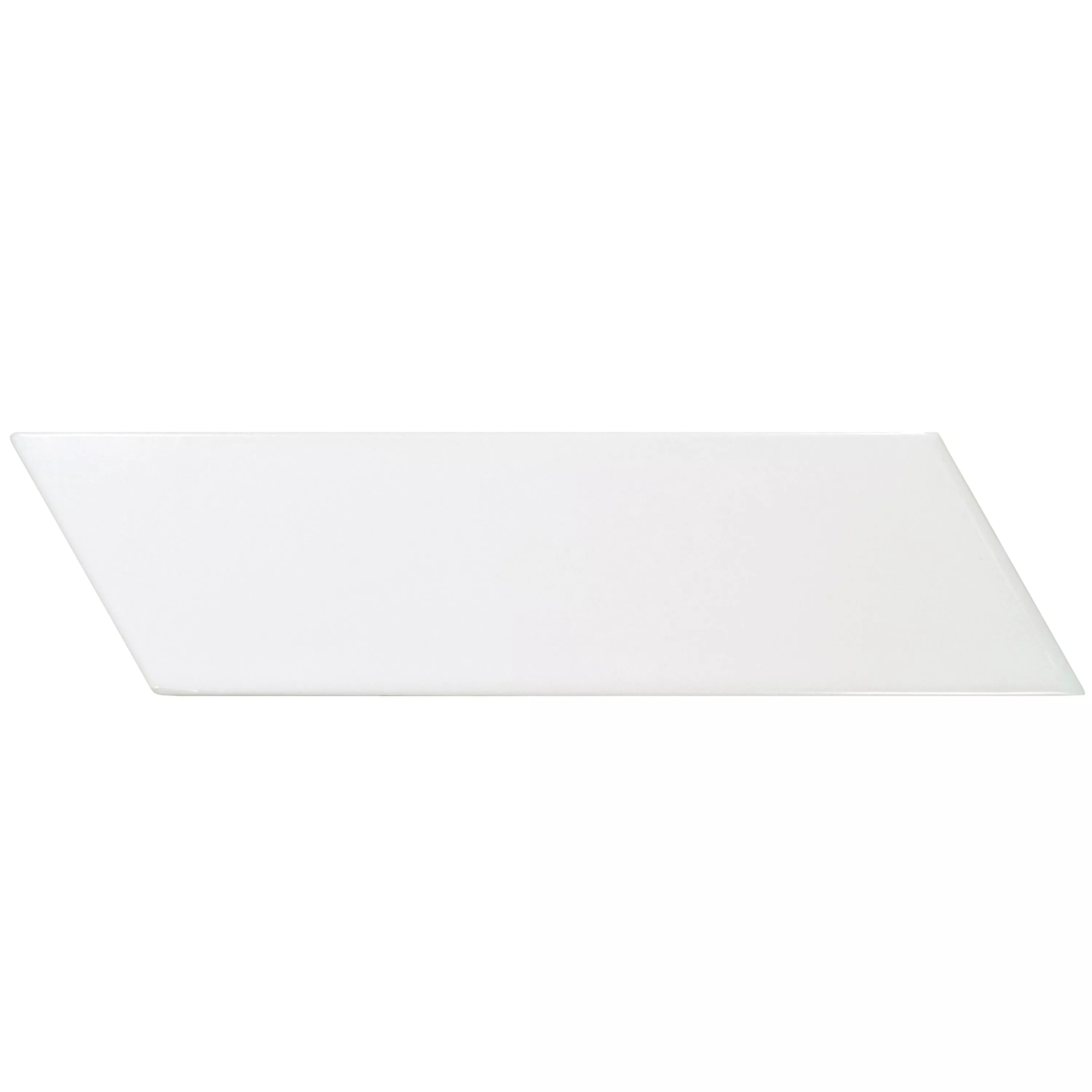 Sample Wall Tiles Silex 18,6x5,2cm Blanc Obliquely Right