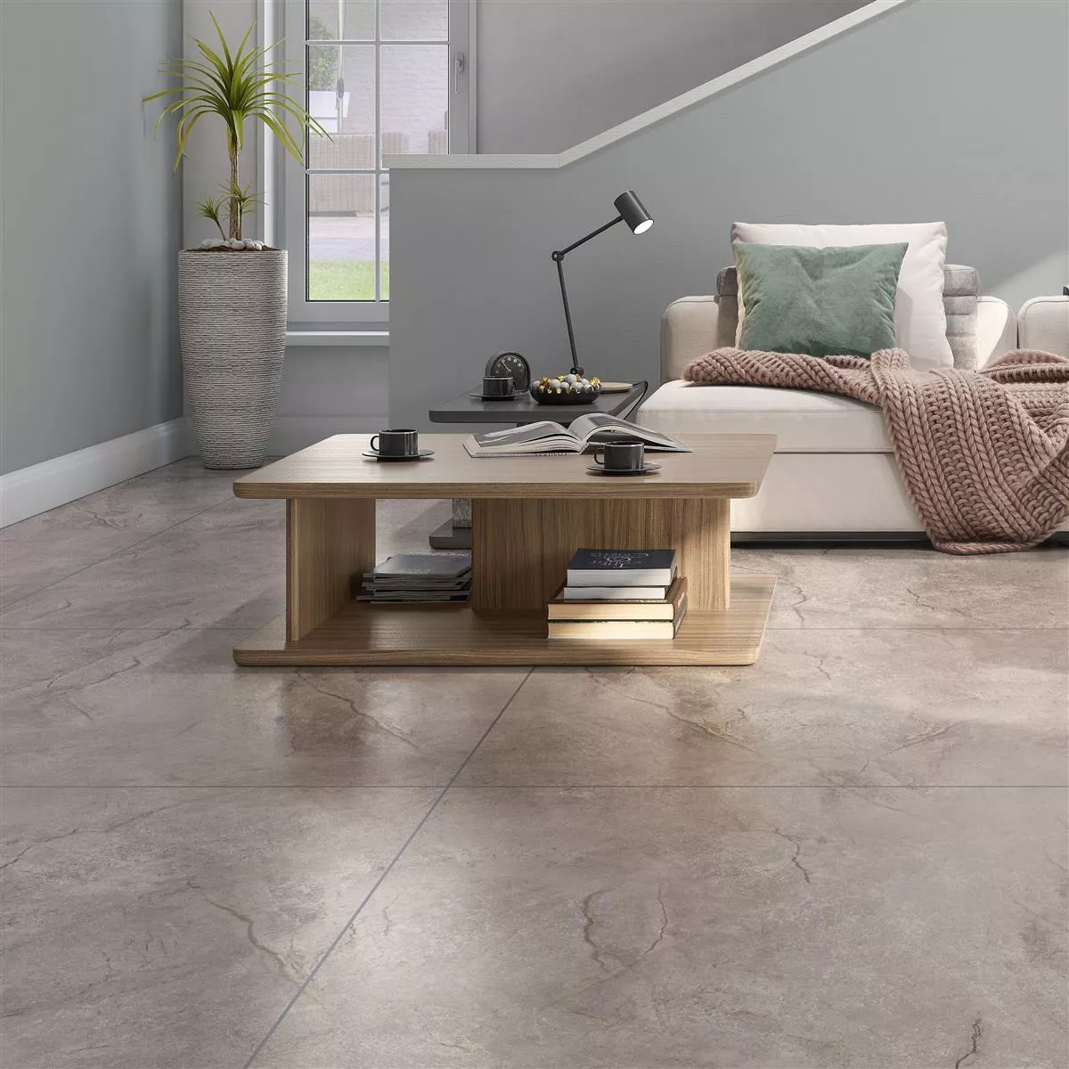 Sample Floor Tiles Pangea Marble Optic Mat Beige 120x120cm