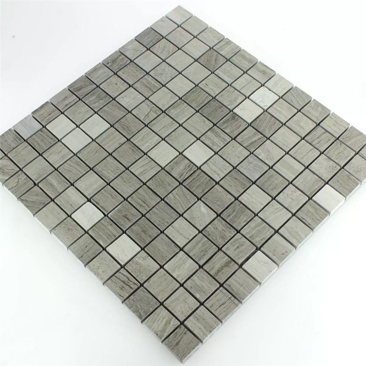 Mosaic Tiles Marble Mud Grey Polished