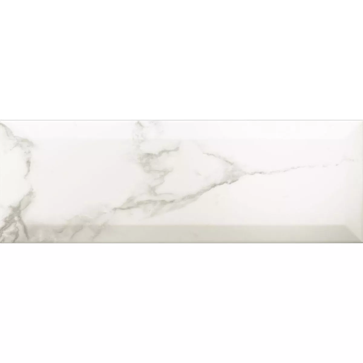 Metro Wall Tiles Girona Marble Optic Facet Blanc Mat 10x30cm Metro Wall Tiles Girona Marble Optic Facet Blanc Mat 10x30cm