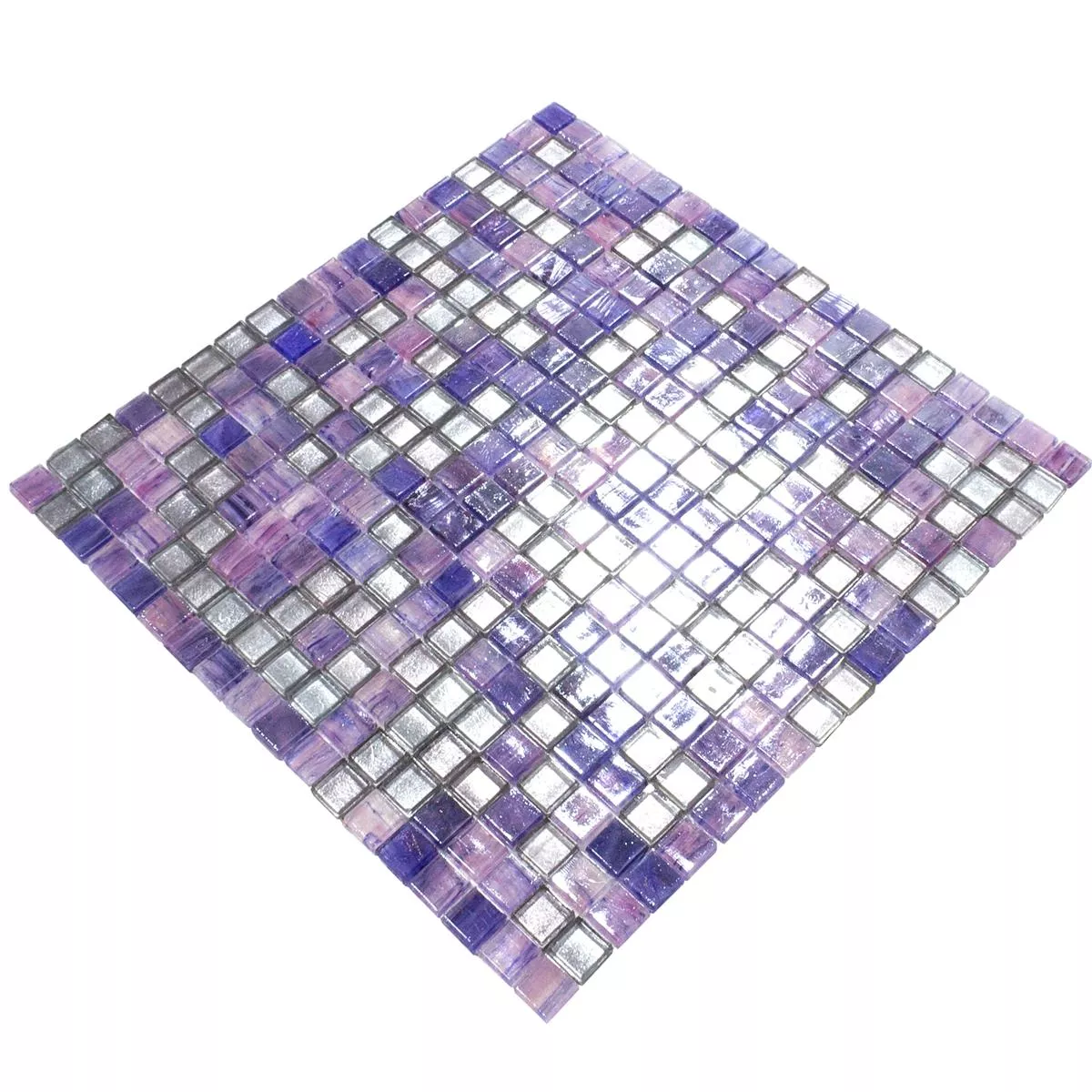 Sample Glass Mosaic Tiles Edessa Purple Mix