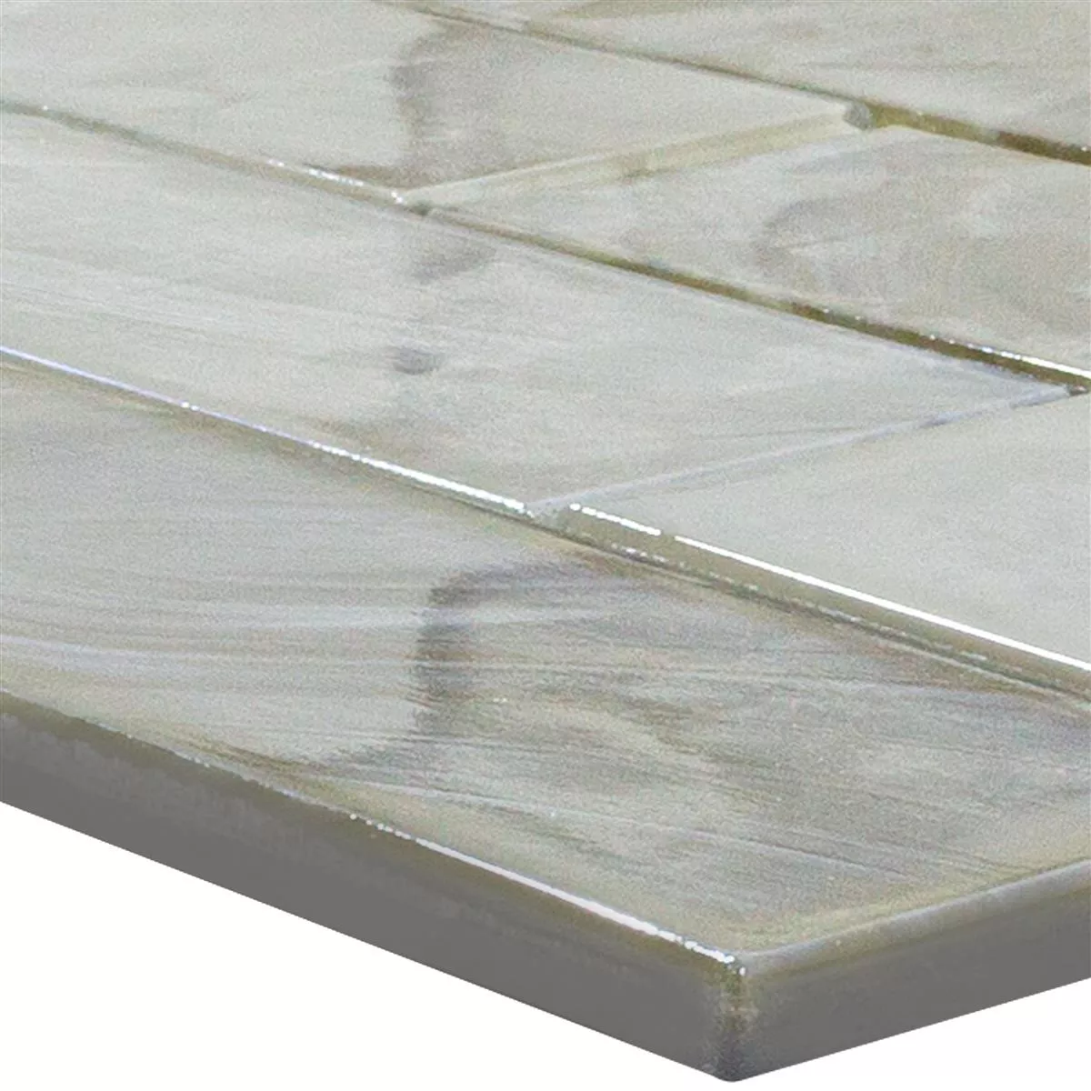 Glass Mosaic Tiles Andalucia Brick Grey Glass Mosaic Tiles Andalucia Brick Grey