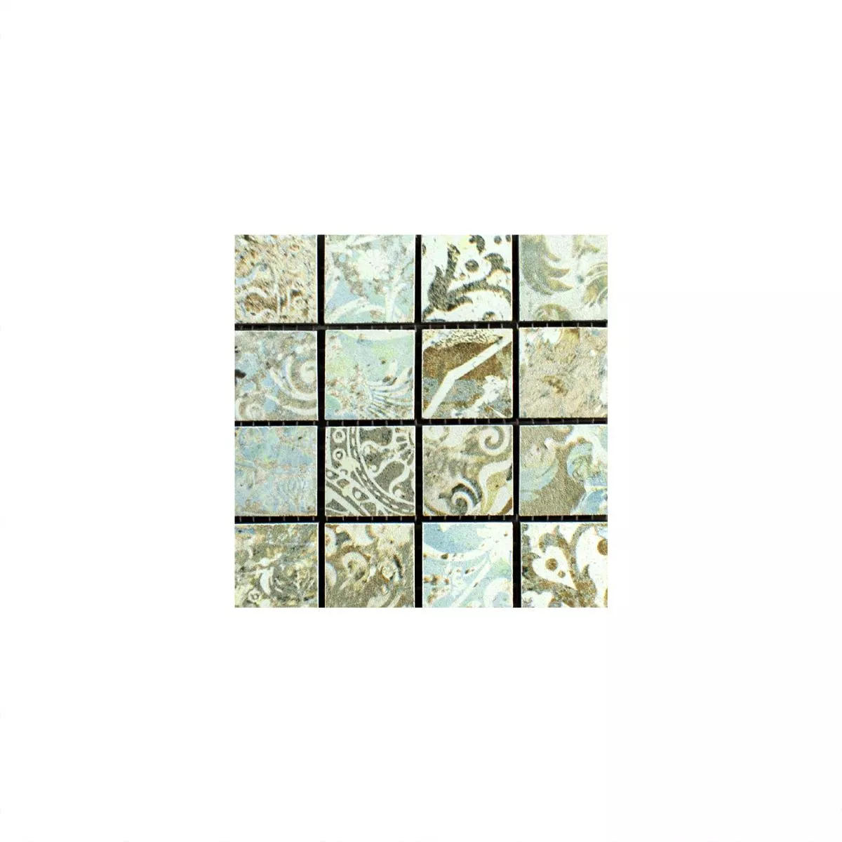 Sample Ceramic Mosaic Tiles Bellona Effect Light Colored