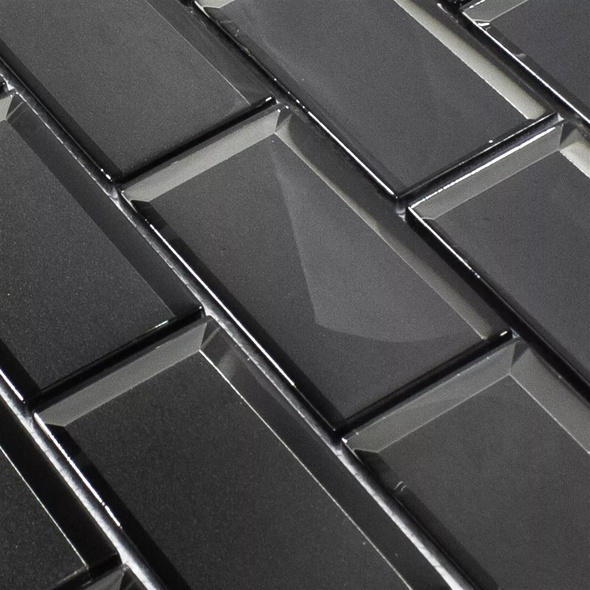 Glass Mosaic Tiles San Marino Anthracite