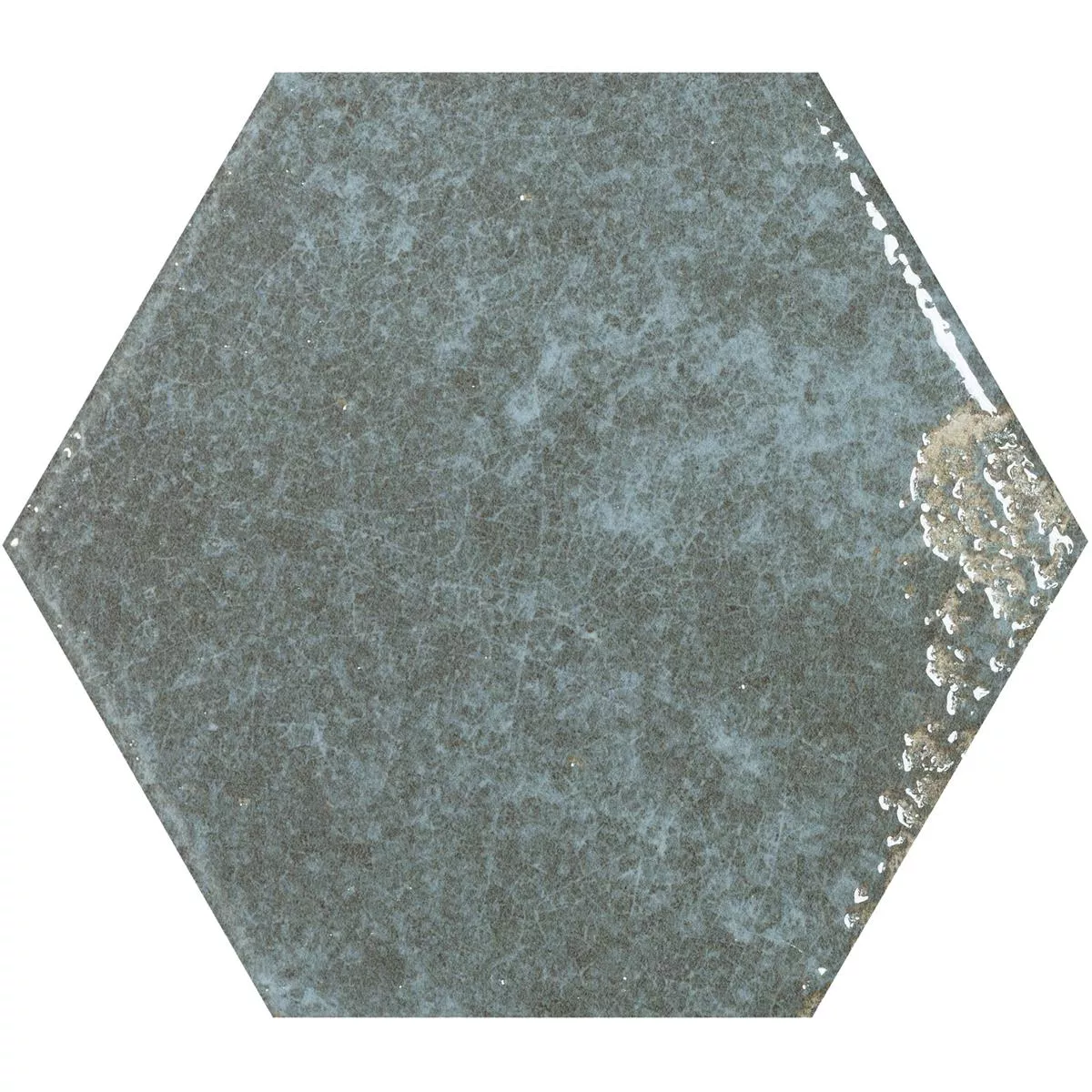 Sample Wall Tiles Lara Glossy Waved 13x15cm Hexagon Grey