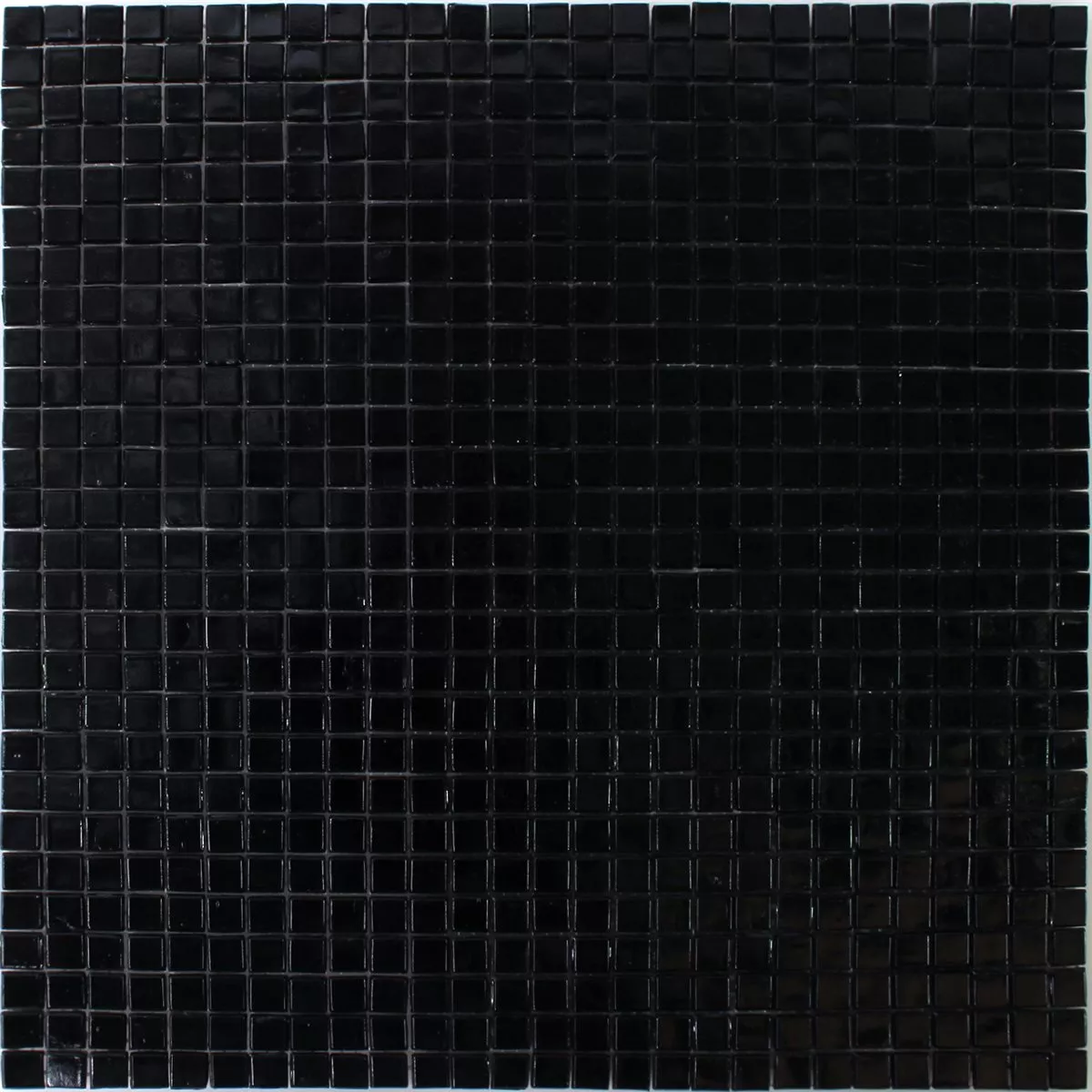 Sample Mosaic Tiles Glass Mini Black Glossy