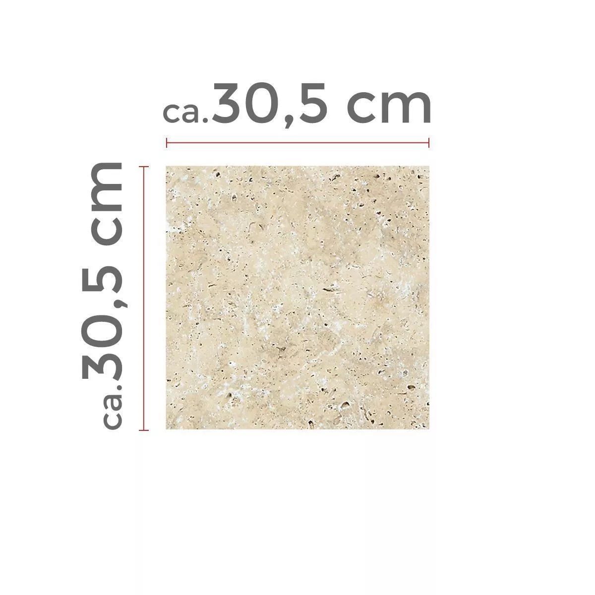Sample Natural Stone Tiles Travertine Barga Beige 30,5x30,5cm