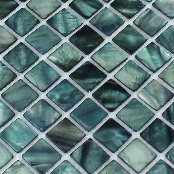 Sample Mosaic Tiles Glass Nacre Effect  Green