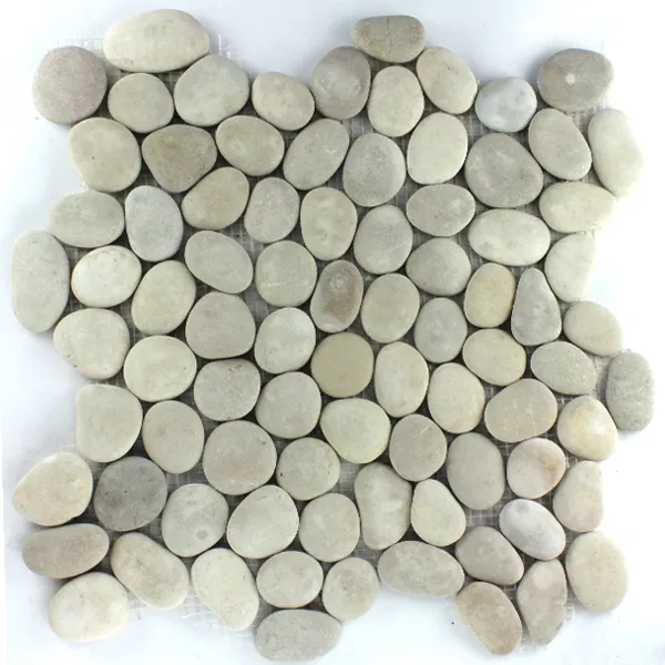 Sample Mosaic Tiles River Pebbles Tan