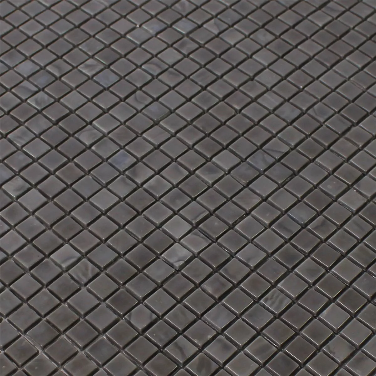 Mosaic Tiles Glass Graphit Uni