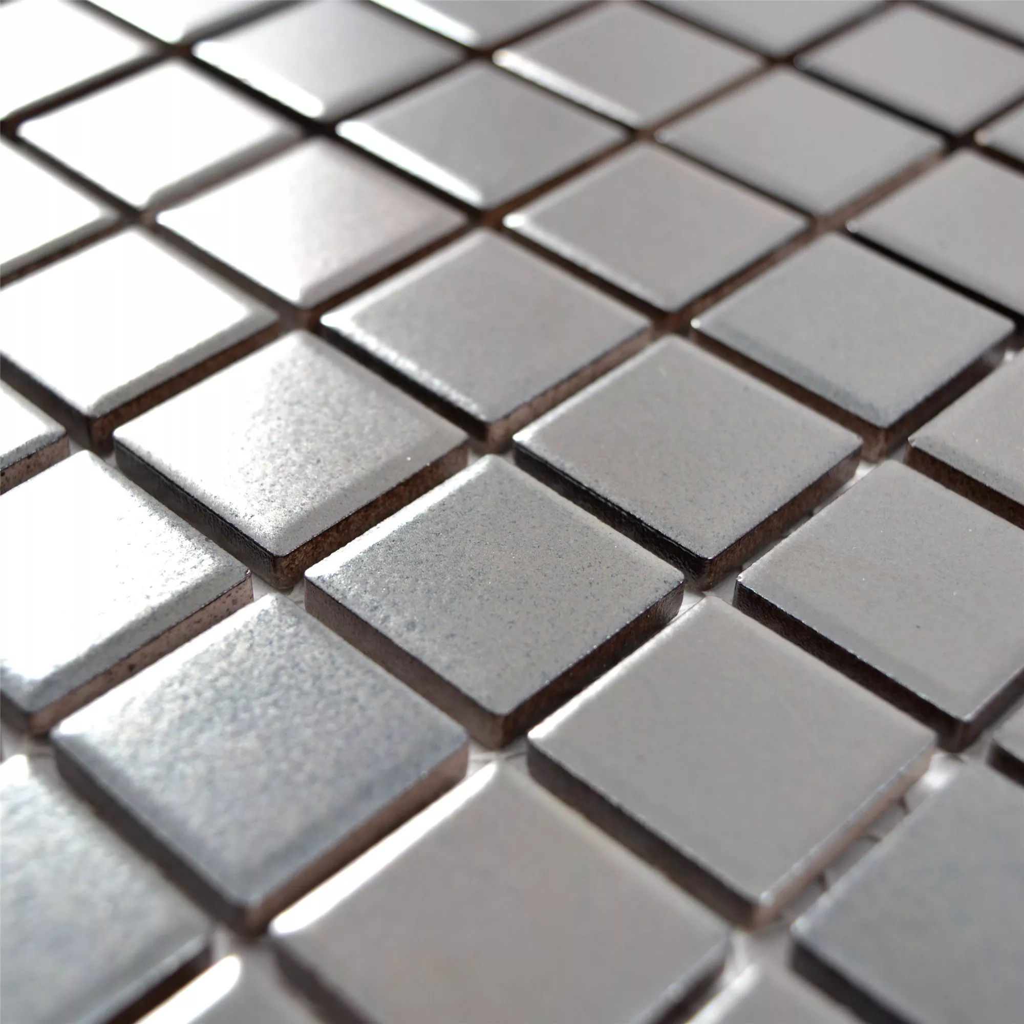Sample Ceramic Mosaic Tiles Winnetou Silver Square