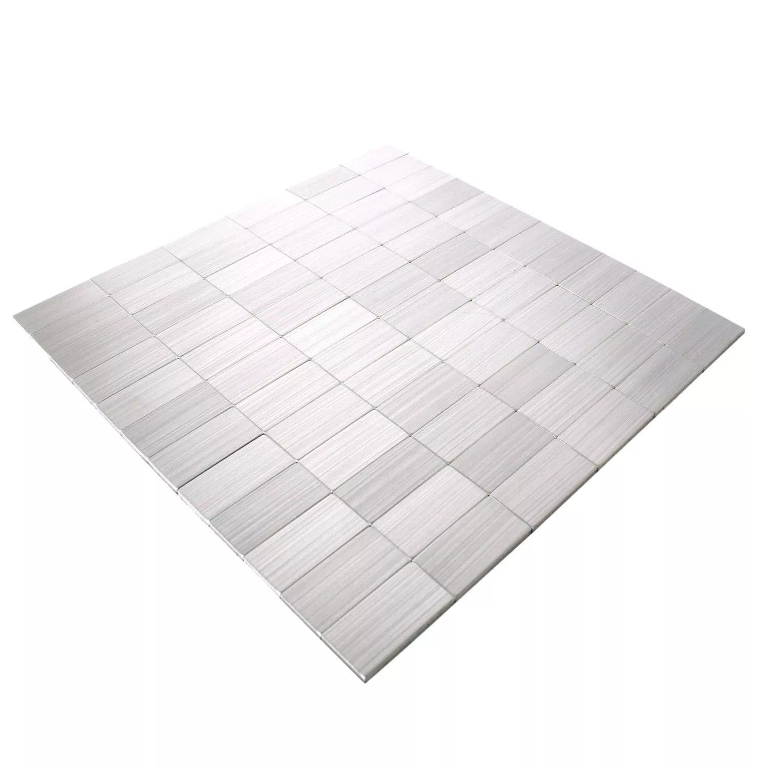 Sample Mosaic Tiles Metal Self Adhesive Mikros Silver Rectangle