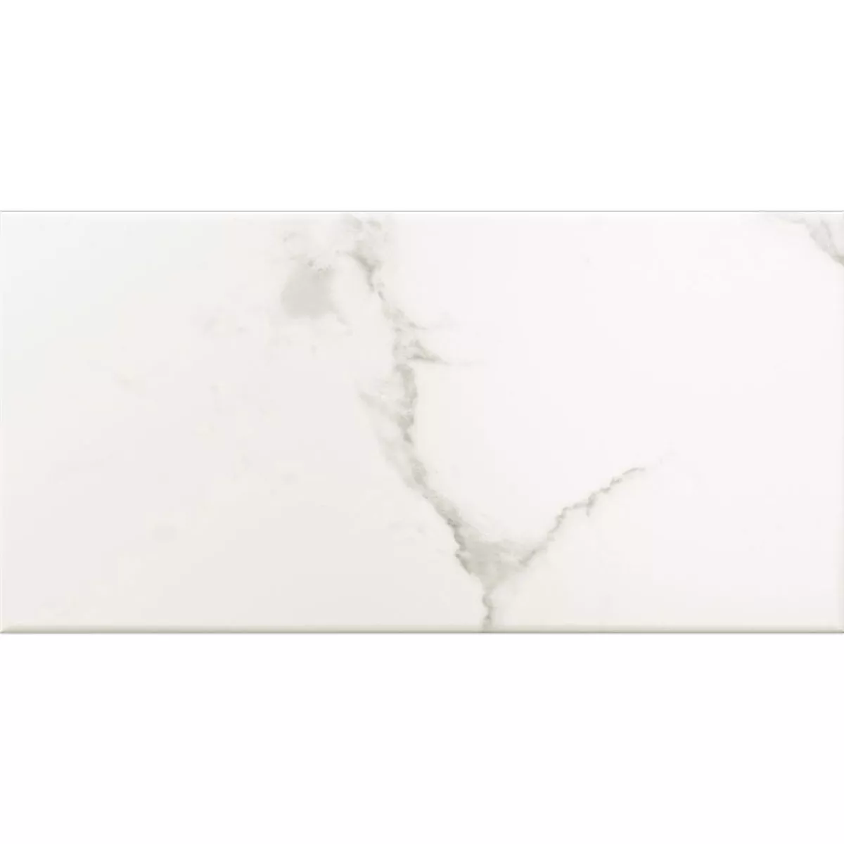 Sample Metro Wall Tiles Girona Marble Optic Blanc Mat 10x20cm