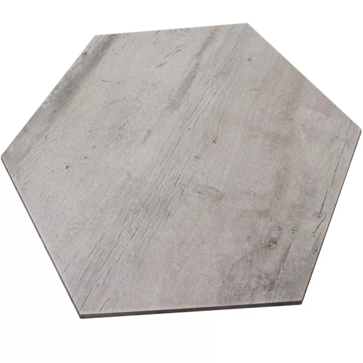 Sample Floor Tiles Lonicera Wood Optic Hexagon Grey 52x60cm