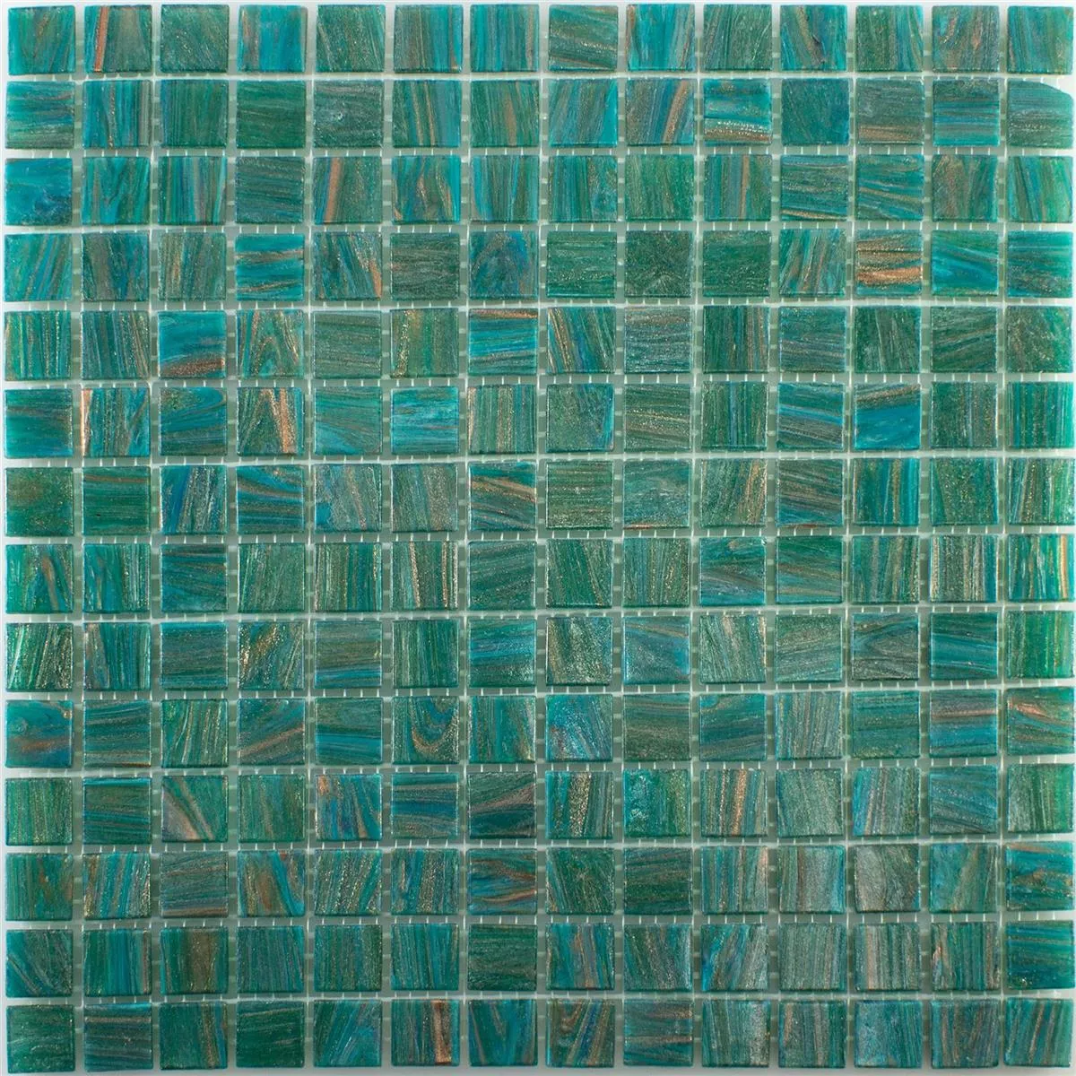 Sample Glass Mosaic Tile Ogeday Gold Effect Green