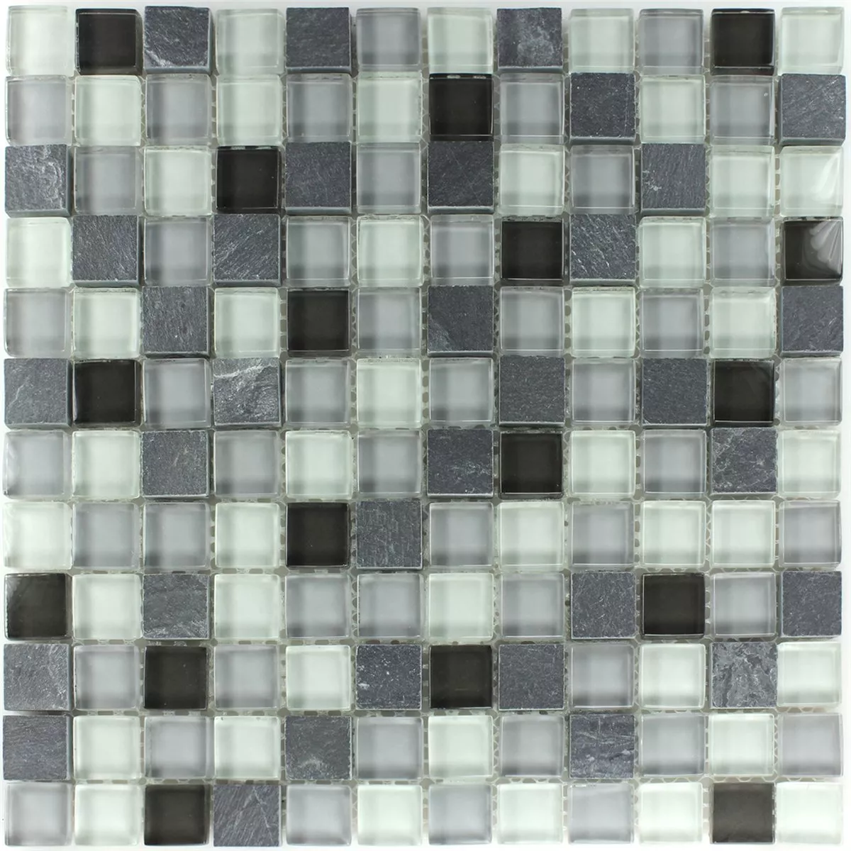 Sample Glass Slate Mosaic Grey Mix