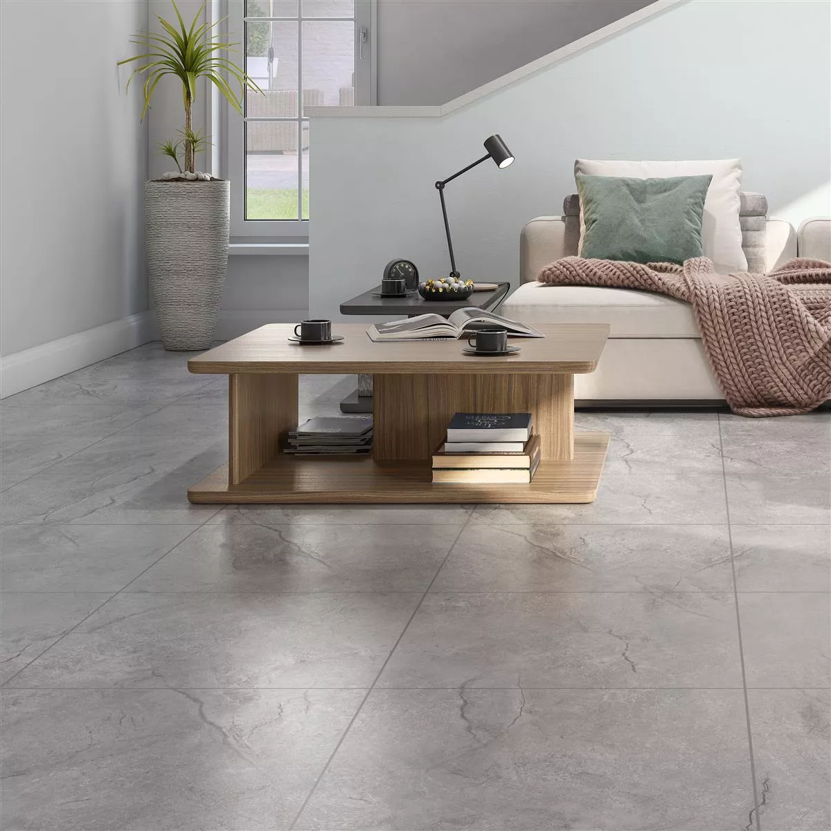 Sample Floor Tiles Pangea Marble Optic Mat Silver 60x60cm