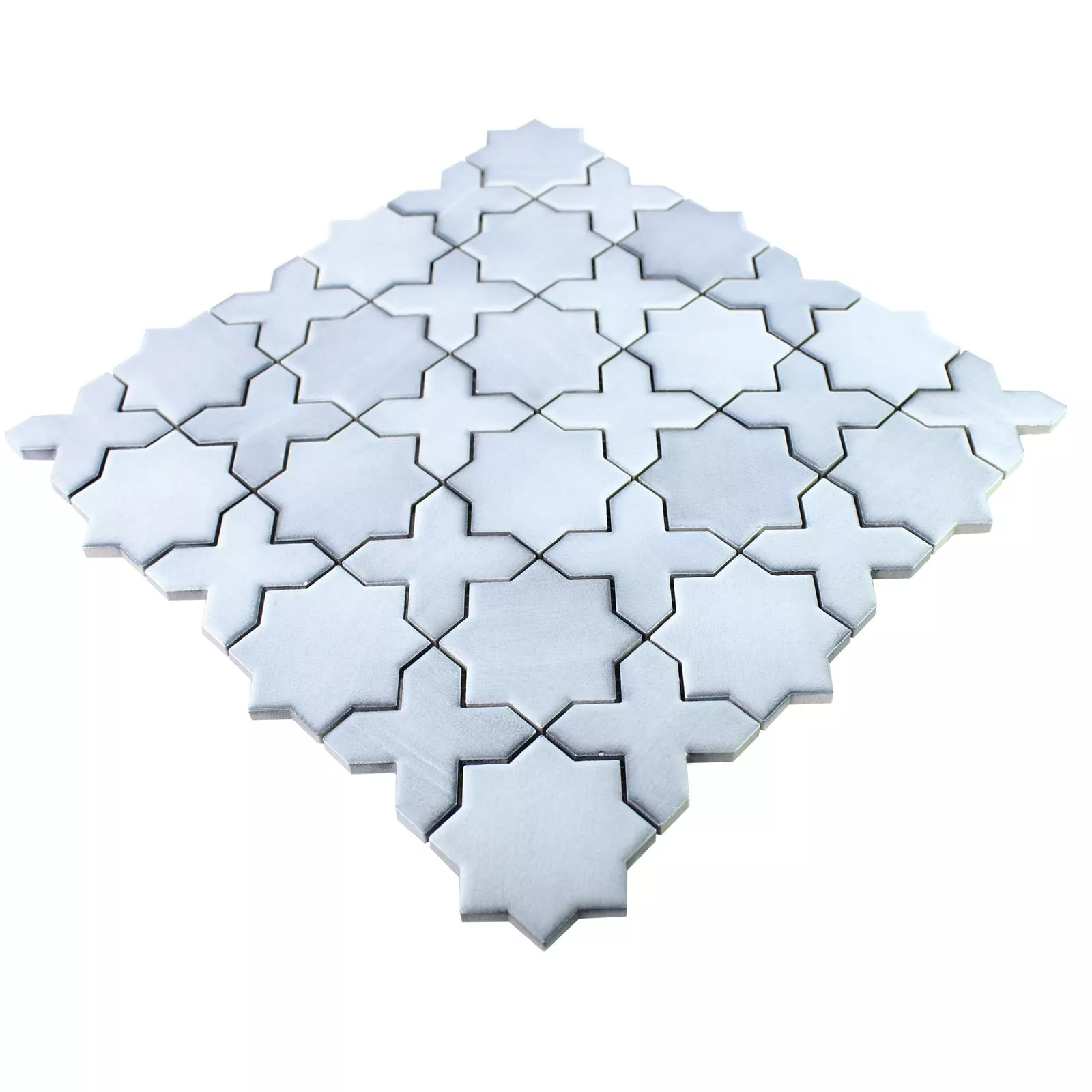 Sample Ceramic Mosaic Tiles Aleppo Star Grey
