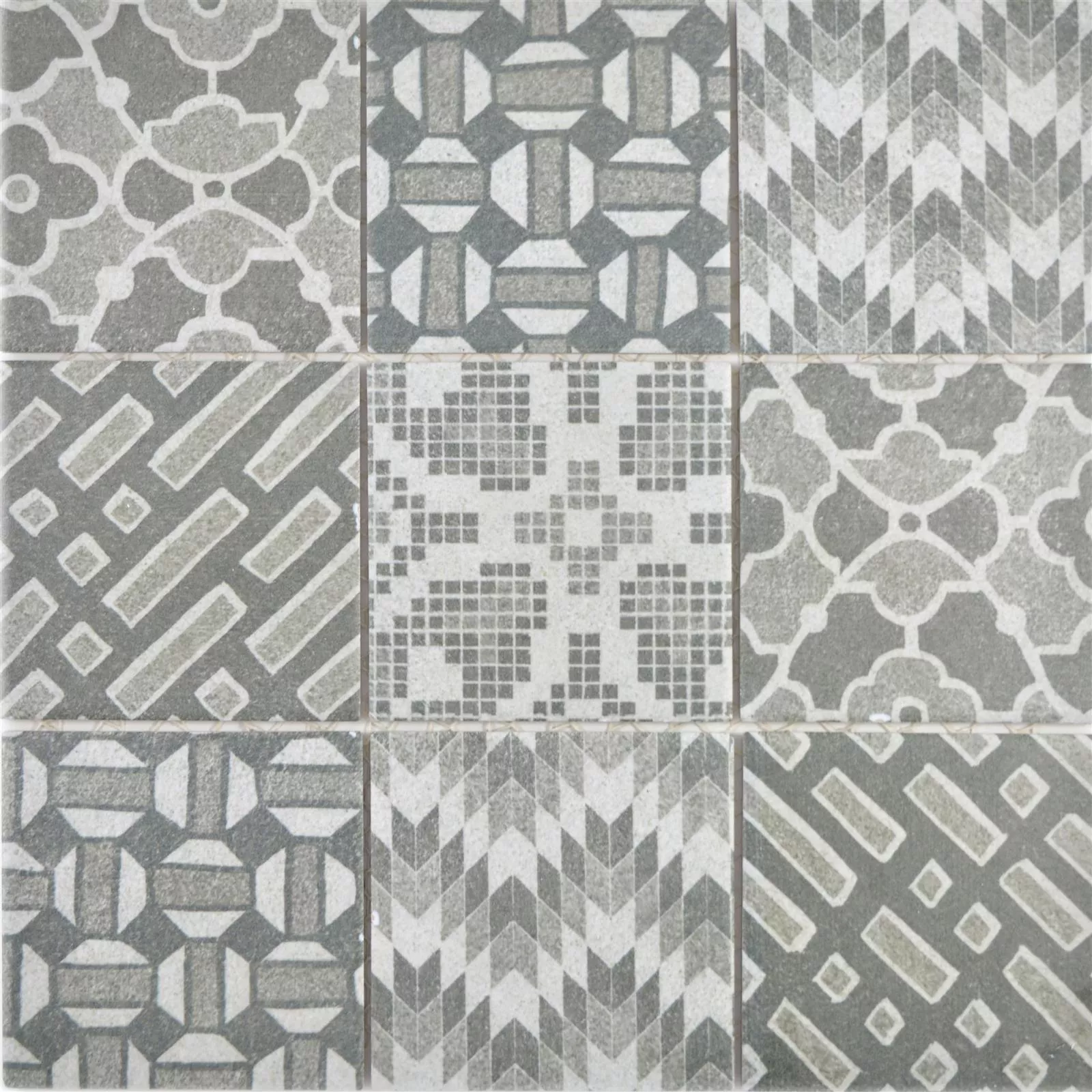Sample Ceramic Mosaic Tiles Romantica Retro Grigio