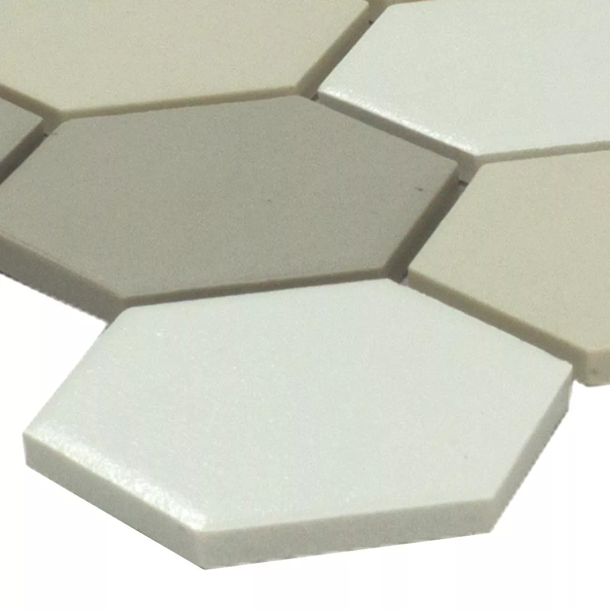 Ceramic Mosaic Tile Hexagon Bern Beige Grey
