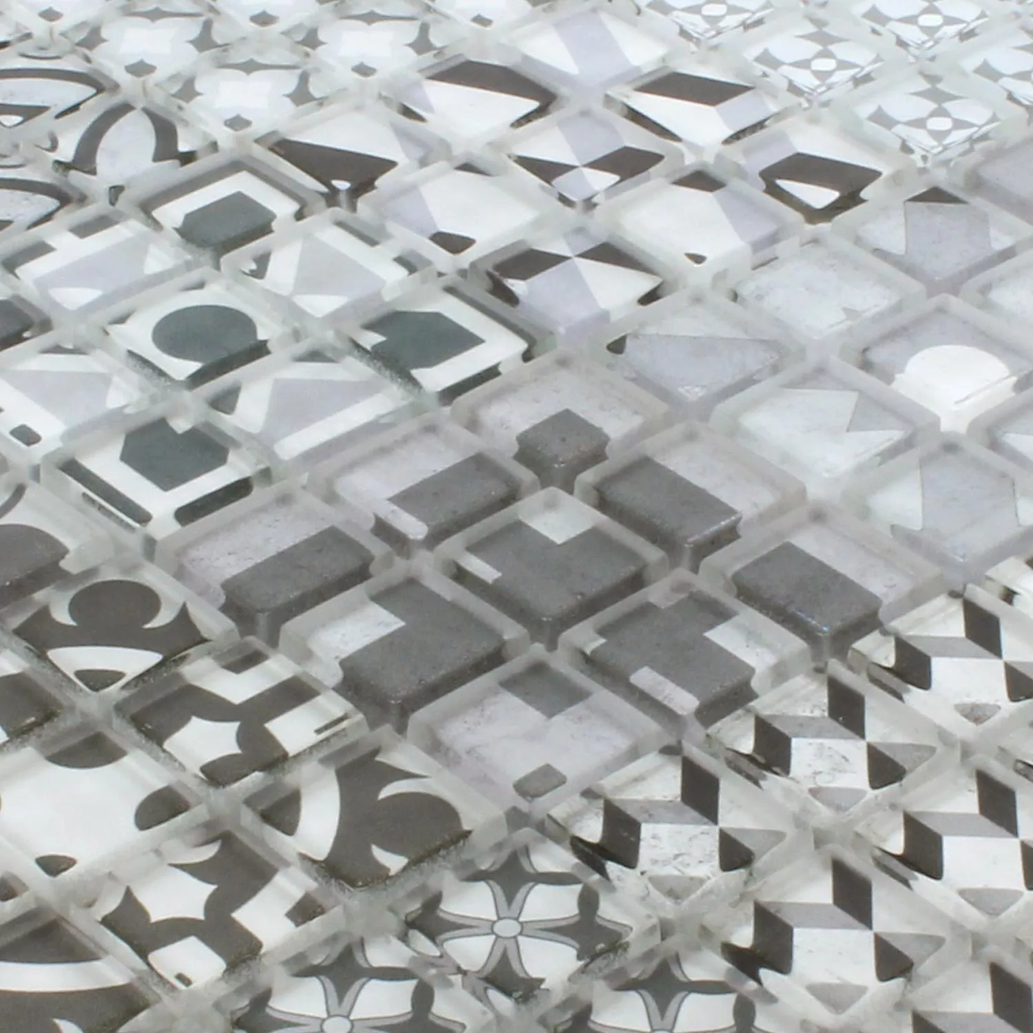 Sample Mosaic Tiles Glass Inspiration Black
