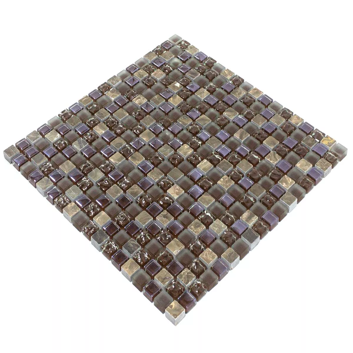 Sample Mosaic Tiles Glass Marble Estrella Brown