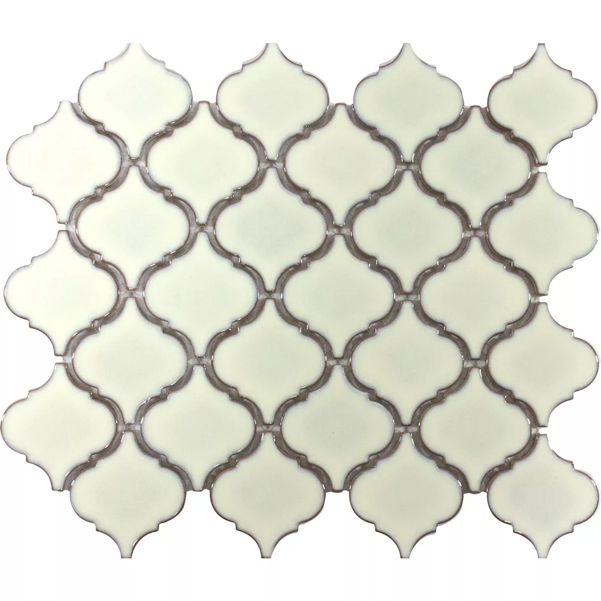 Sample Ceramic Mosaic Tiles Asmara Arabesque Blanc