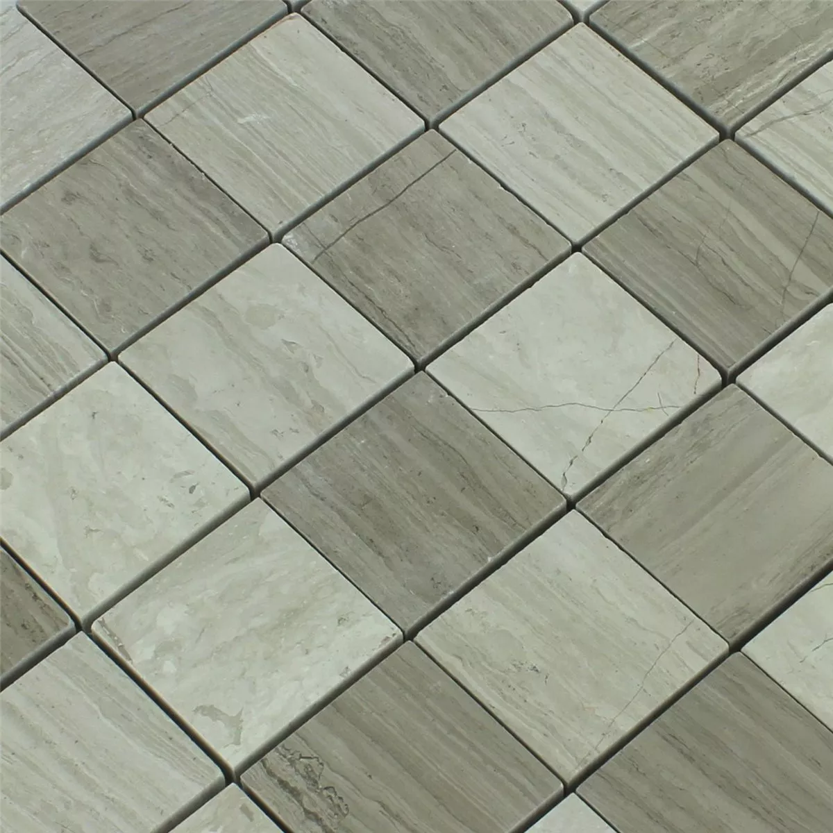 Mosaic Tiles Marble 48x48x8mm Mud Grey