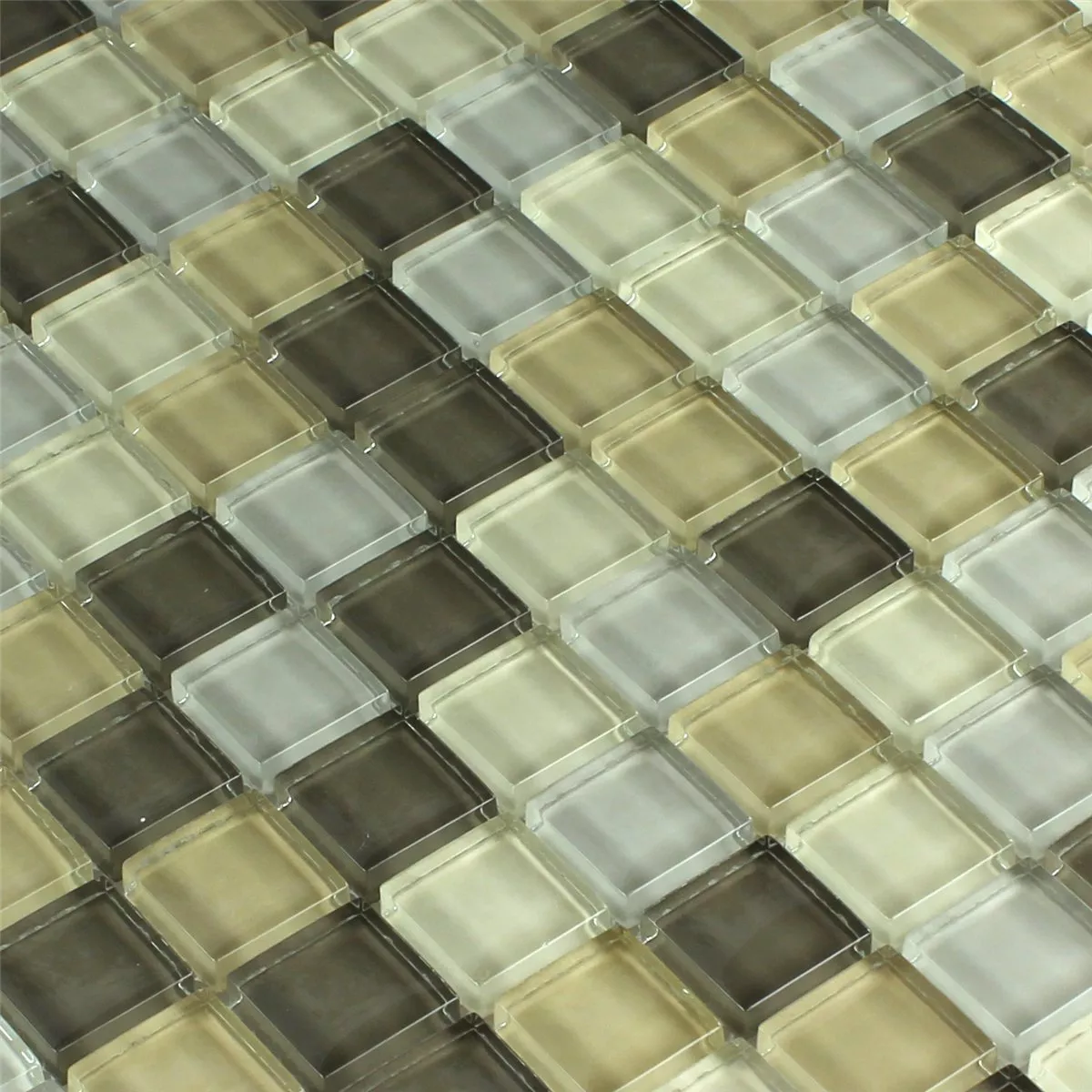Mosaic Tiles Glass Light Green 23x23x8mm