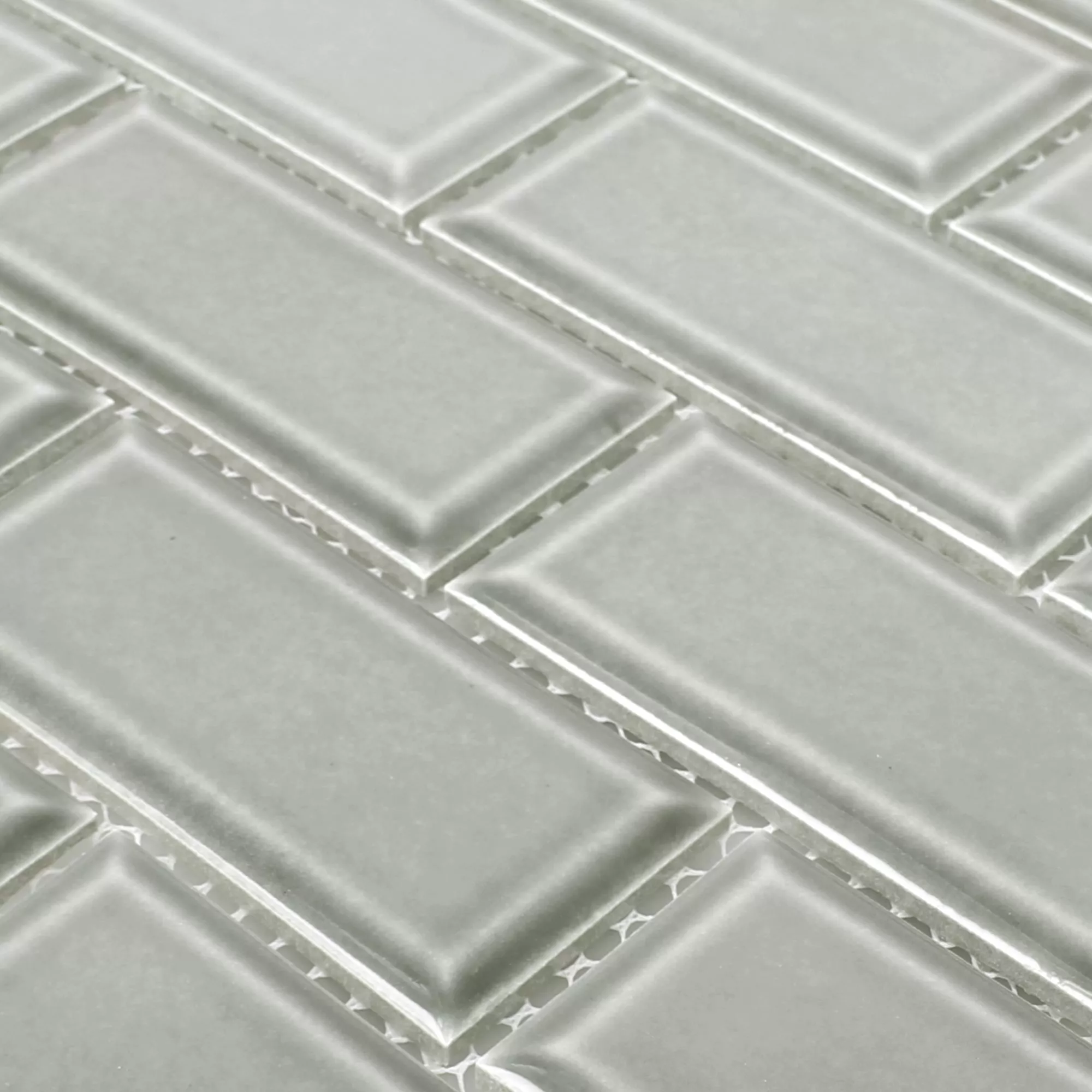 Ceramic Mosaic Tiles Devon Metro Facet Light Grey