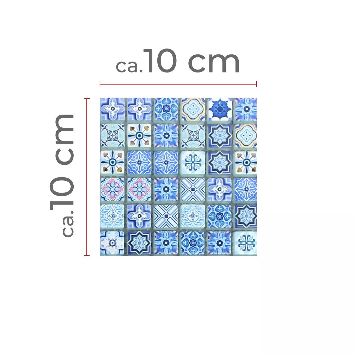 Sample Glass Mosaic Tiles Marrakech Blue