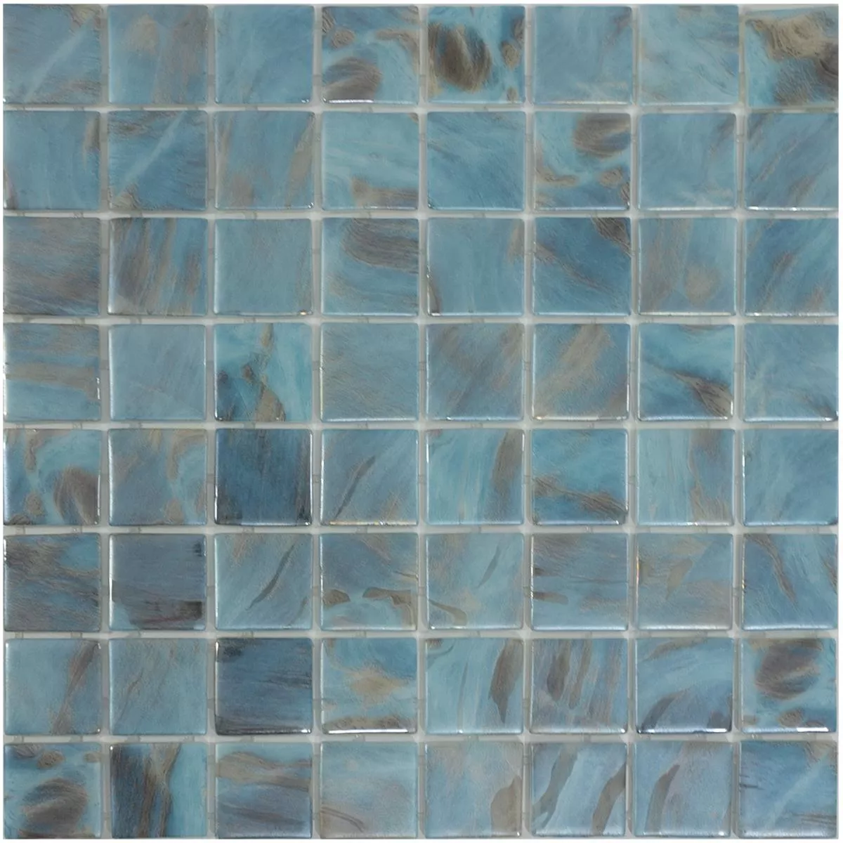 Glass Swimming Pool Mosaic Alassio Blue 38