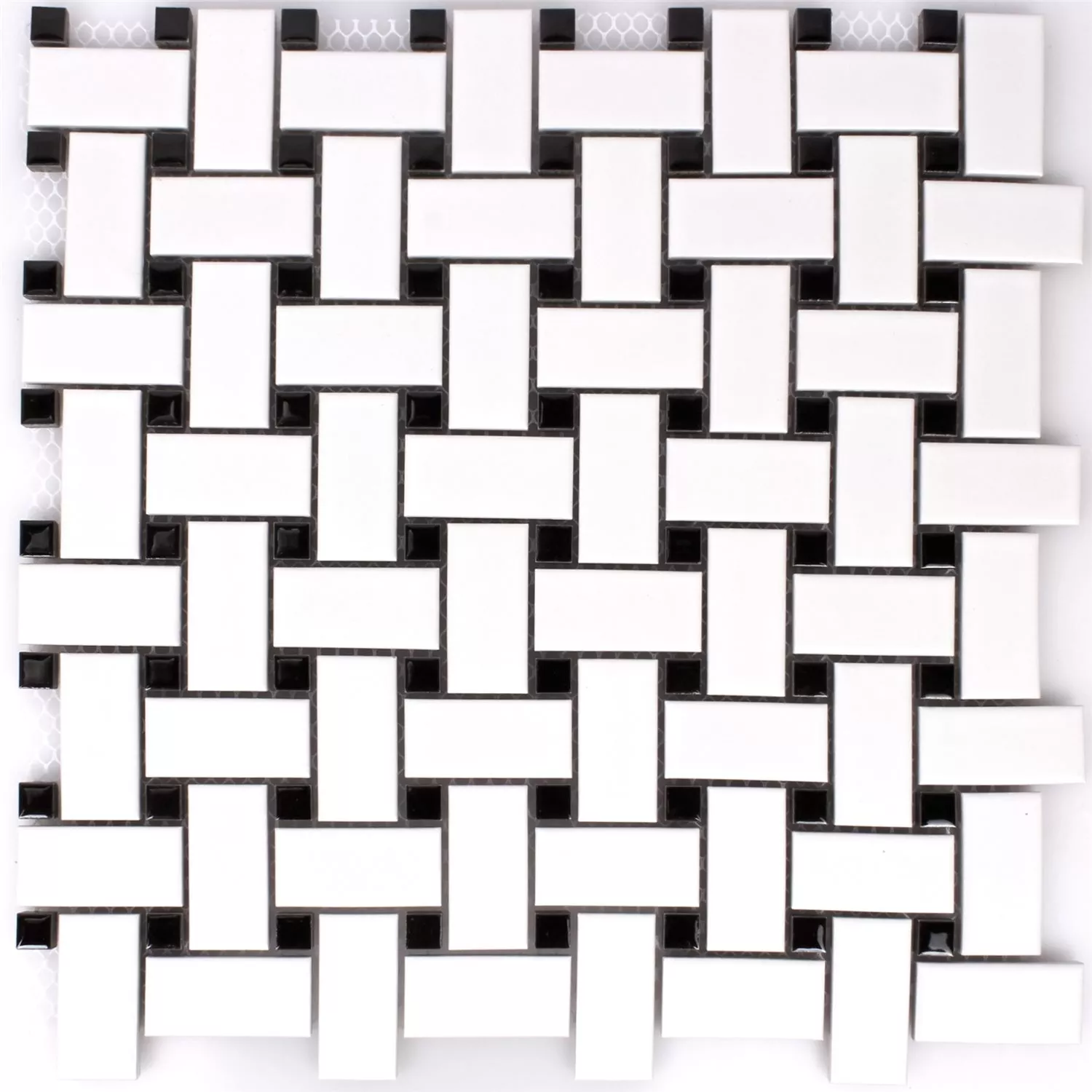 Mosaic Tiles Ceramic Sevilla White Black