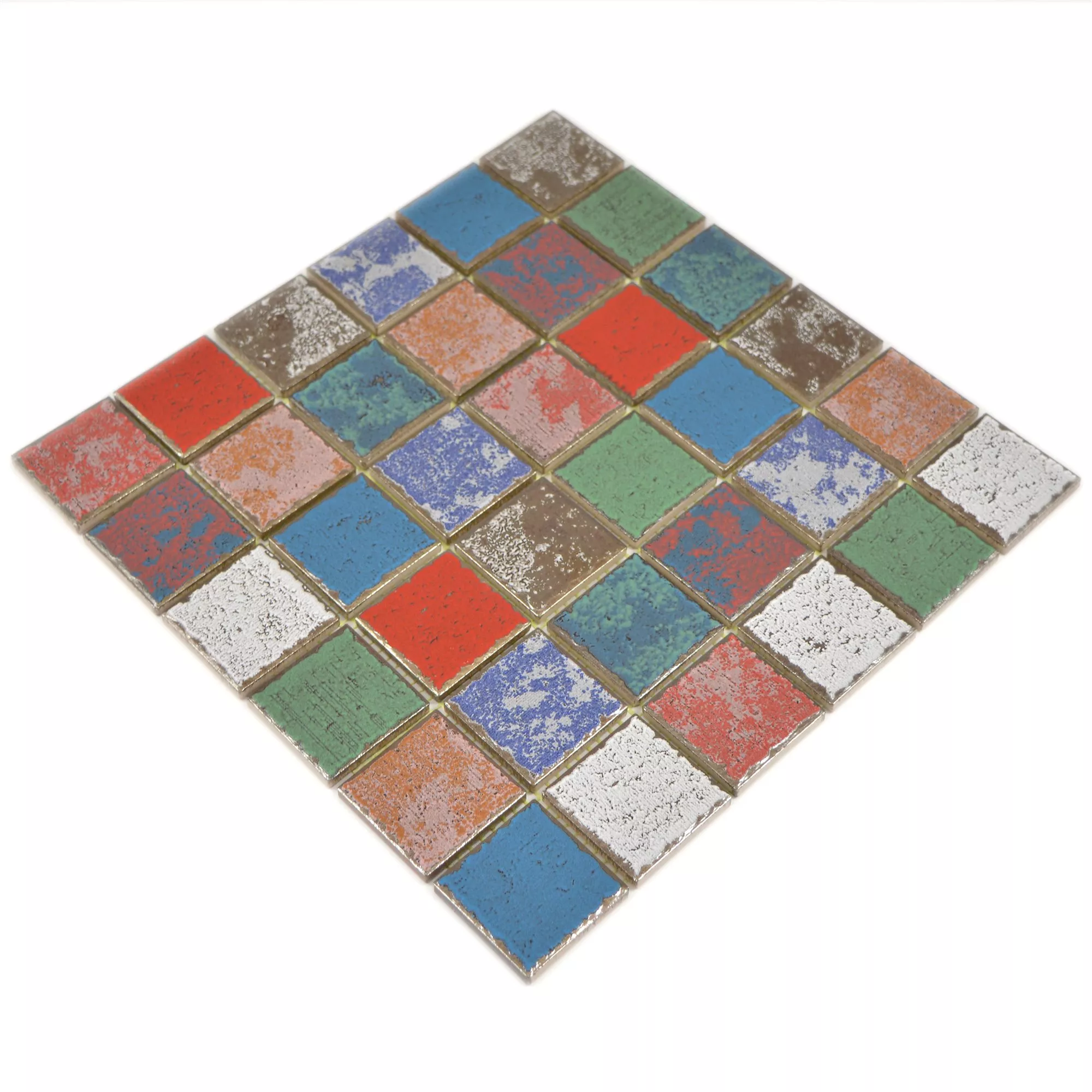 Sample Ceramic Mosaic Tiles Oriente Retro Optic Colored