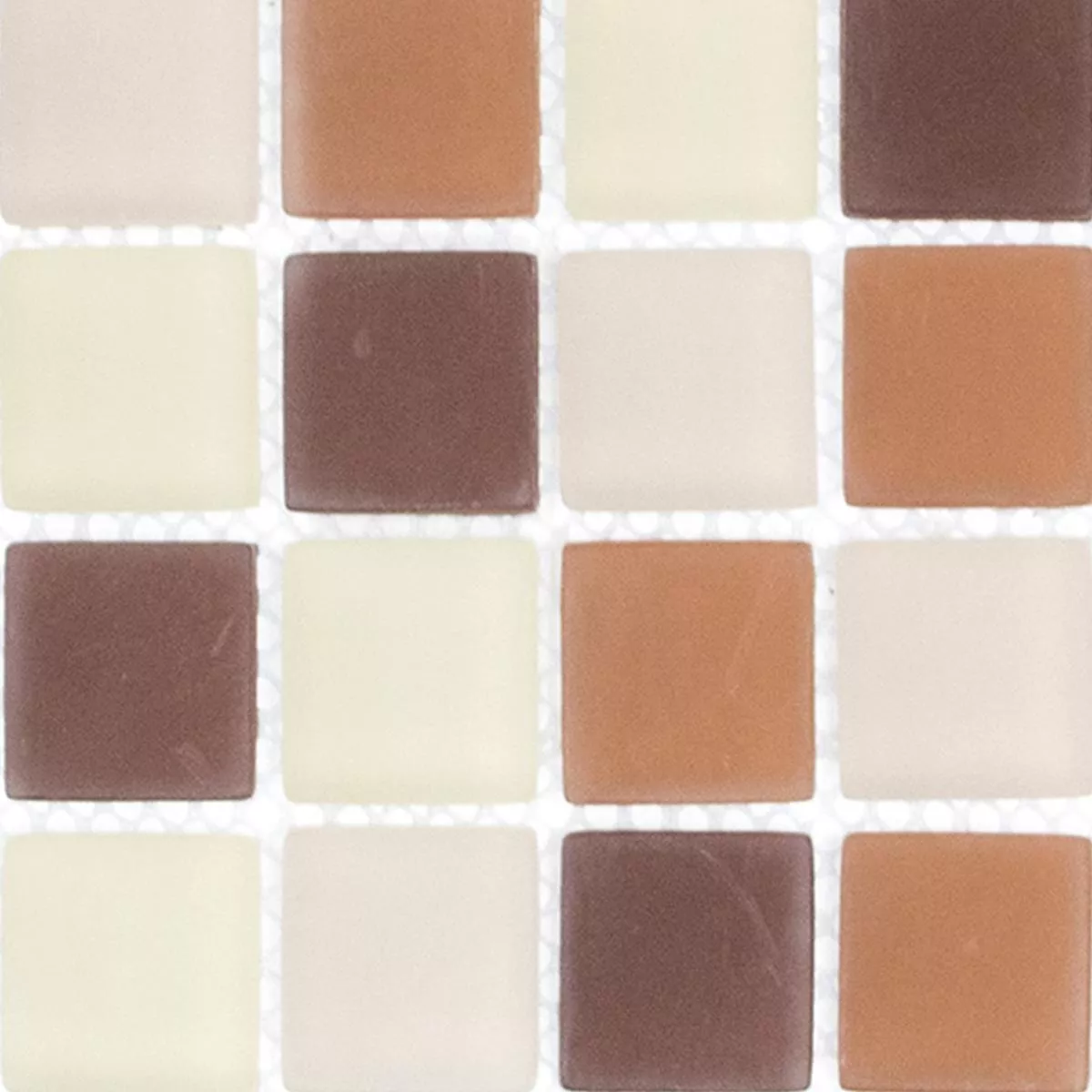 Sample Glass Mosaic Tiles Aysha Brown Frosted Mat