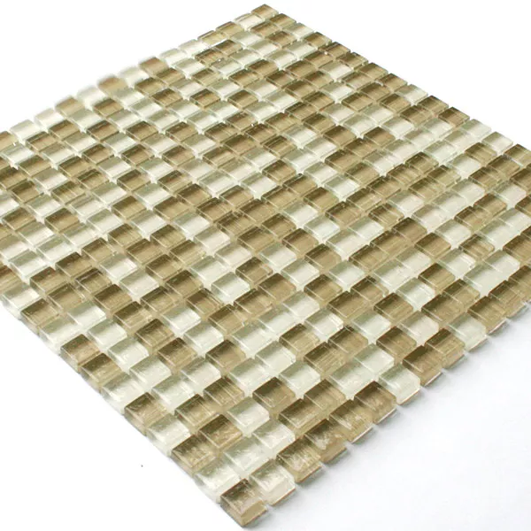 Sample Mosaic Tiles Glass Beige