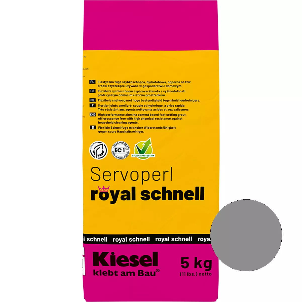 Joint compound Servoperl Royal Schnell medium grey 5 kg